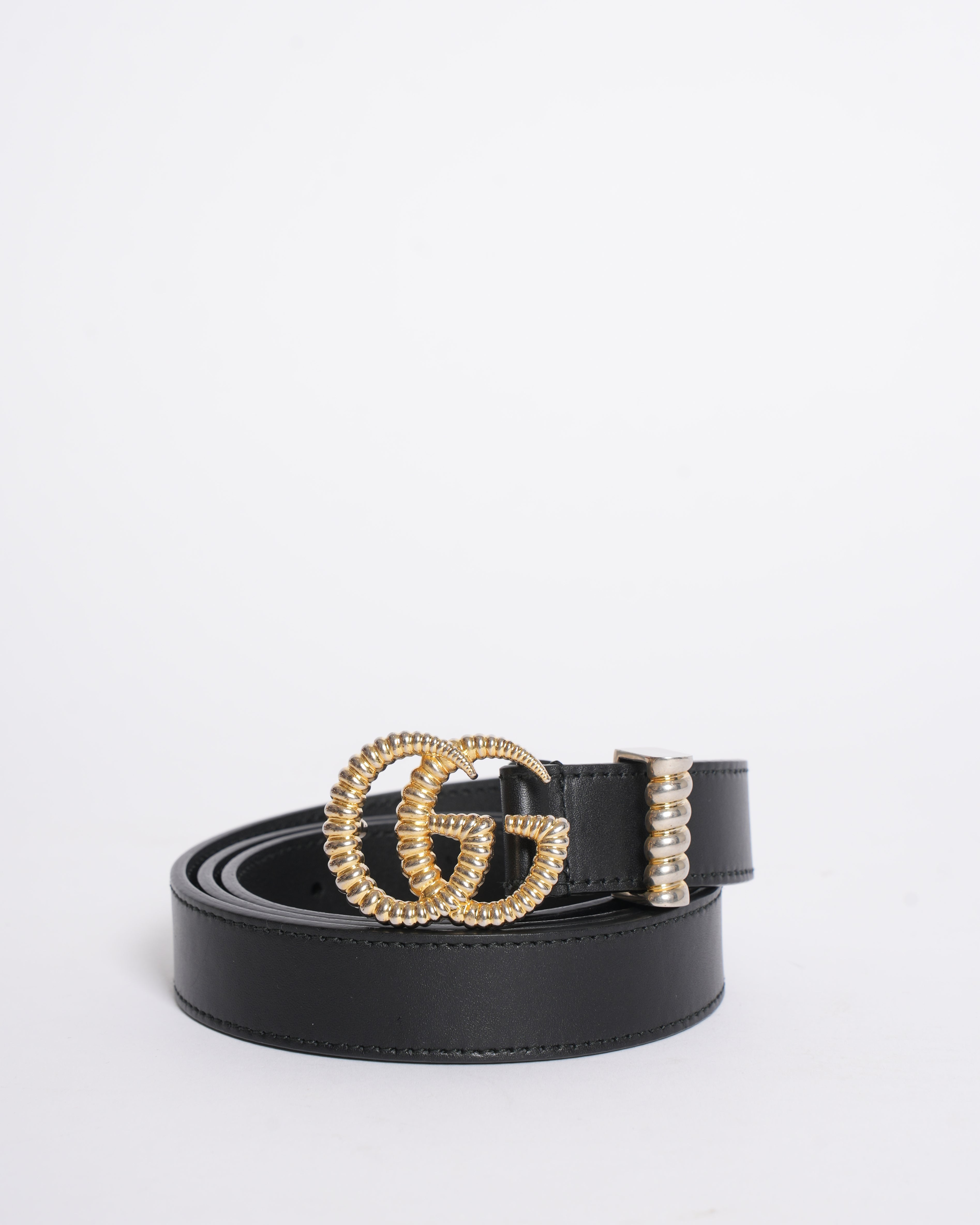 Gucci Torchon Double G Buckle Belt in Black