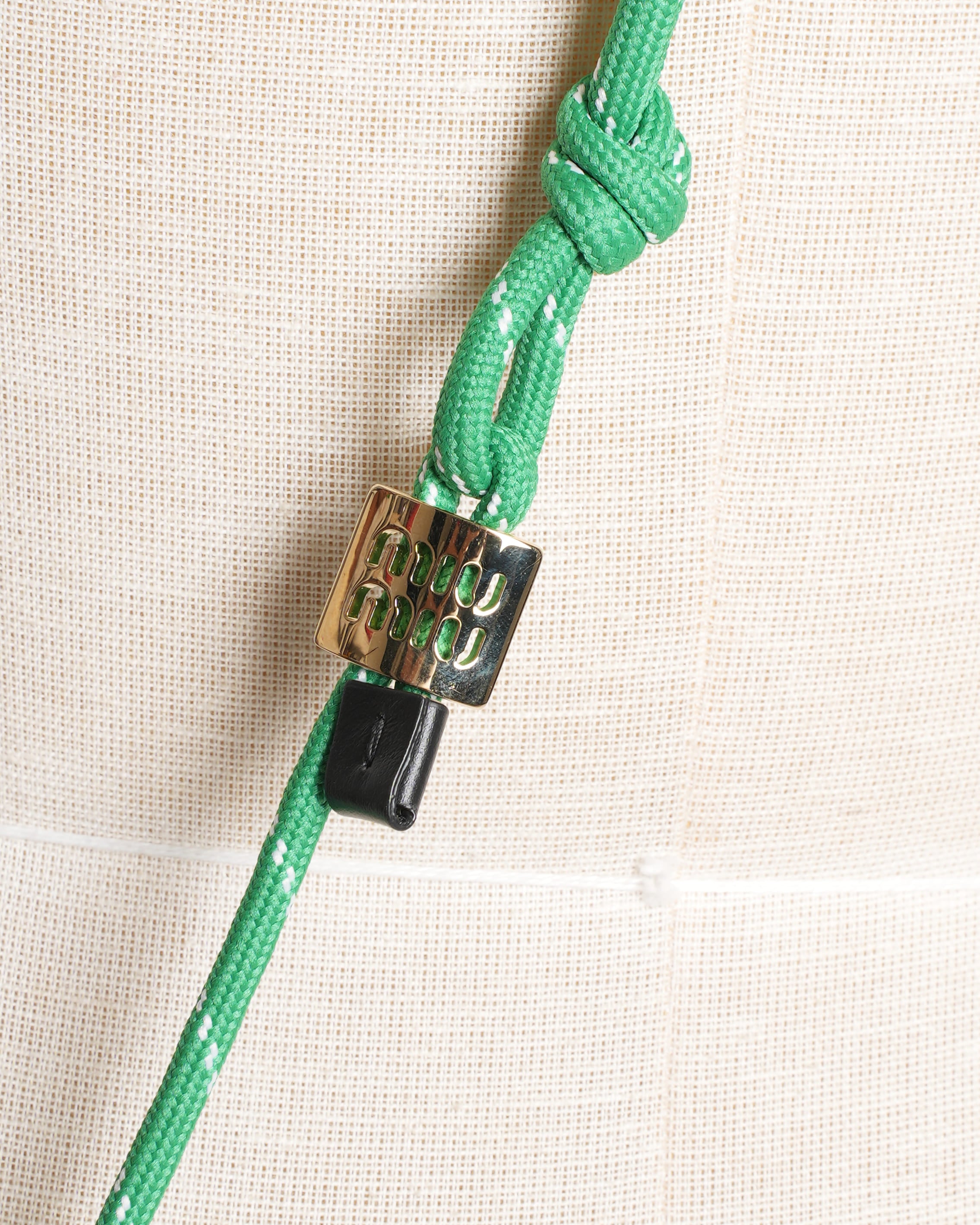 Miu Miu Rubber IPhone 15 Case Crossbody In Green In rubber