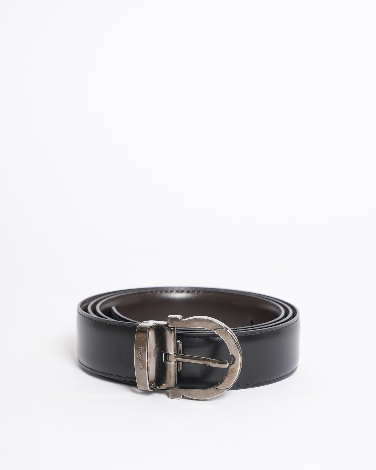 Salvatore Ferragamo Reversible Buckle Belt in Black & Brown
