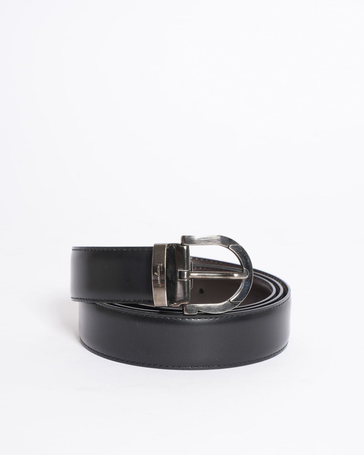 Salvatore Ferragamo Reversible Buckle Belt in Black & Brown