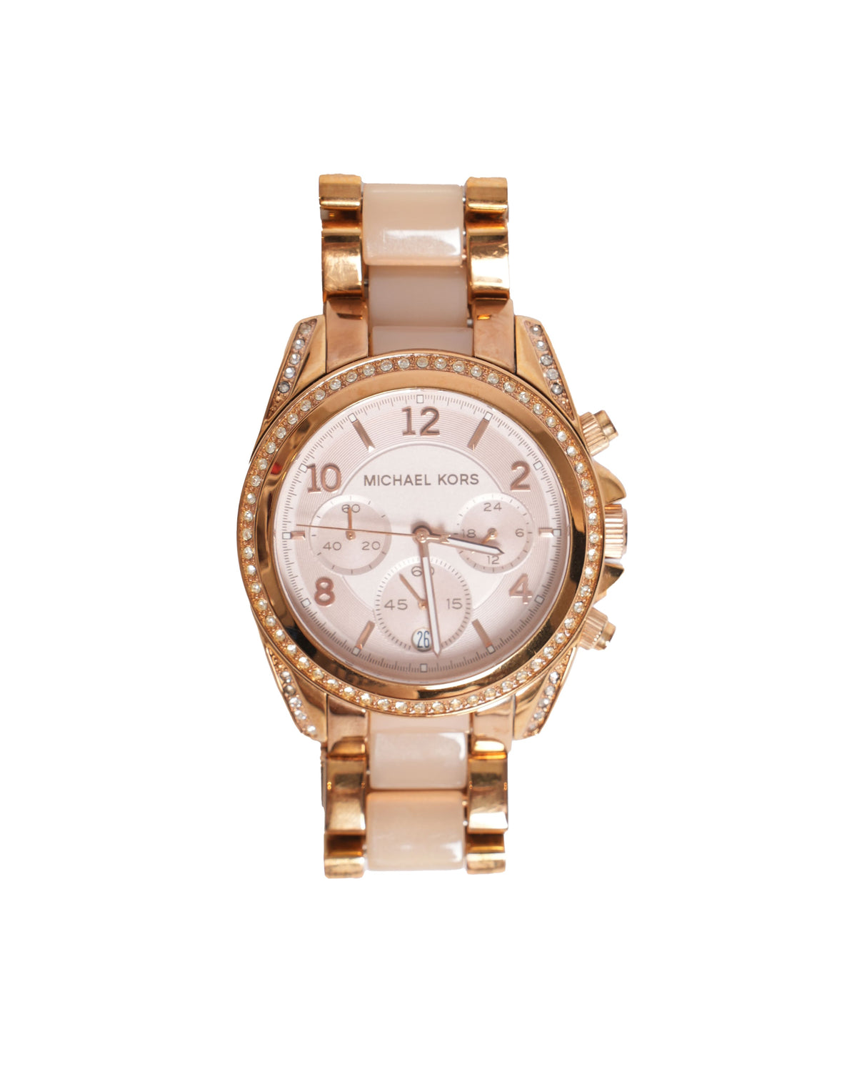 Michael Kors Chronograph Stone-Studded Watch