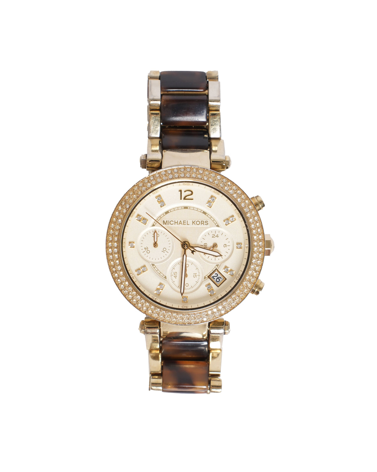 Michael Kors Parker Gold-Tone Tortoise Acetate Watch