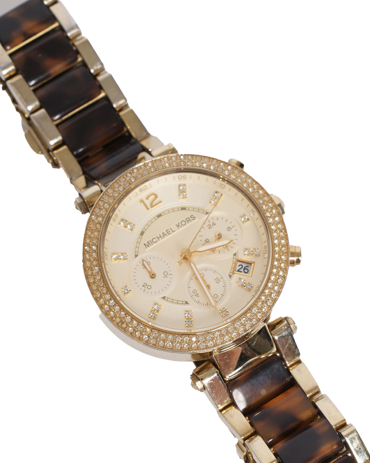 Michael Kors Parker Gold-Tone Tortoise Acetate Watch