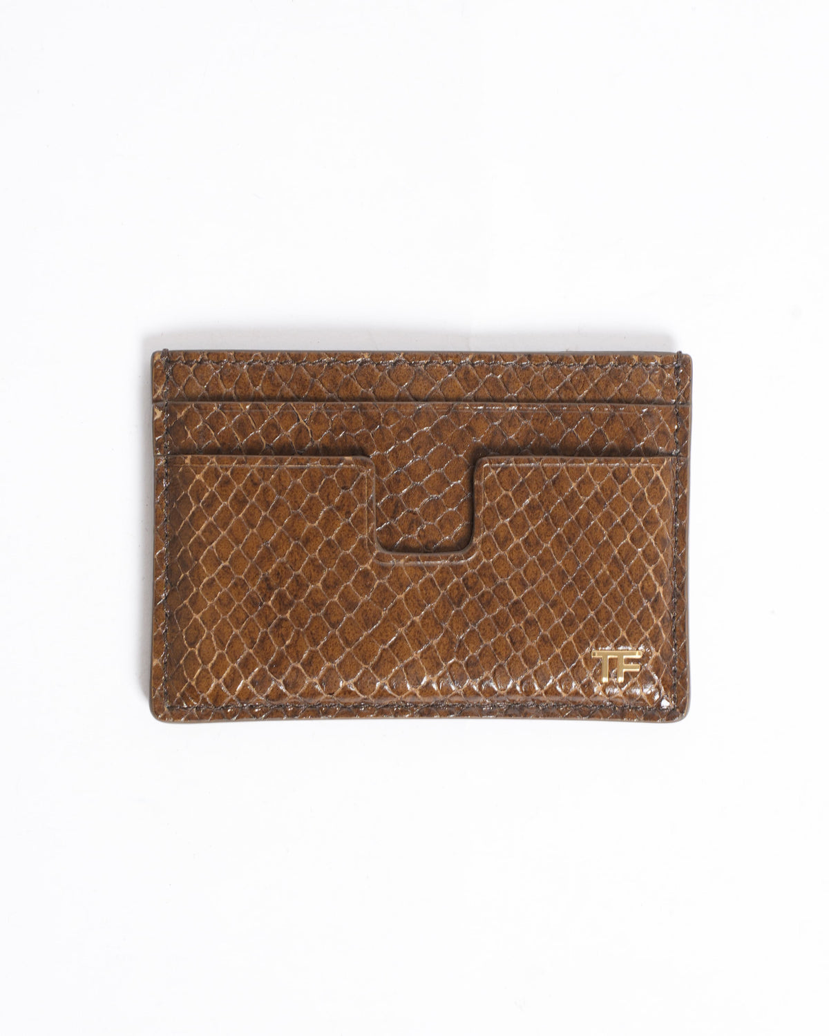 Tom Ford Printed Python T Line Cardholder