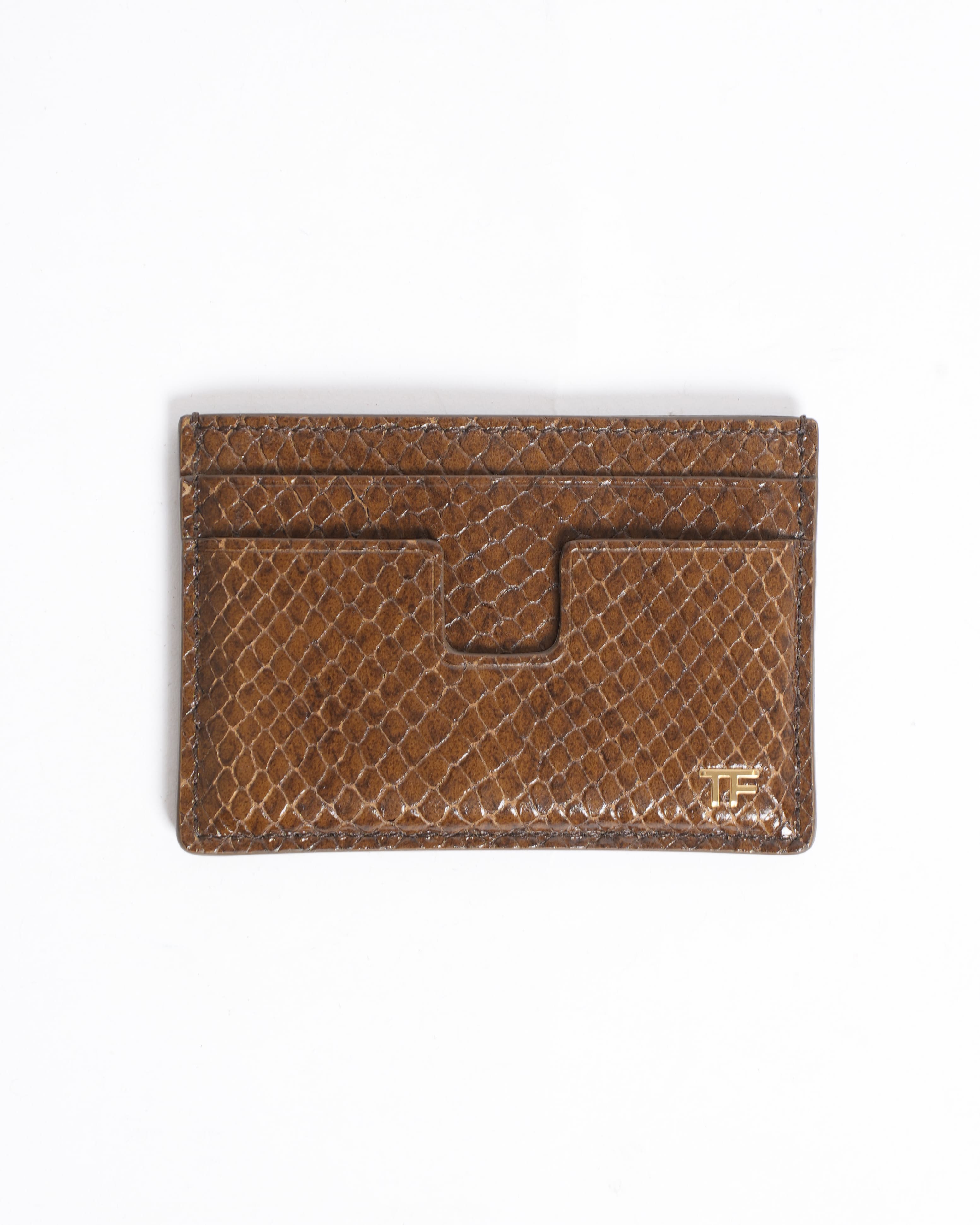 Tom Ford Printed Python T Line Cardholder