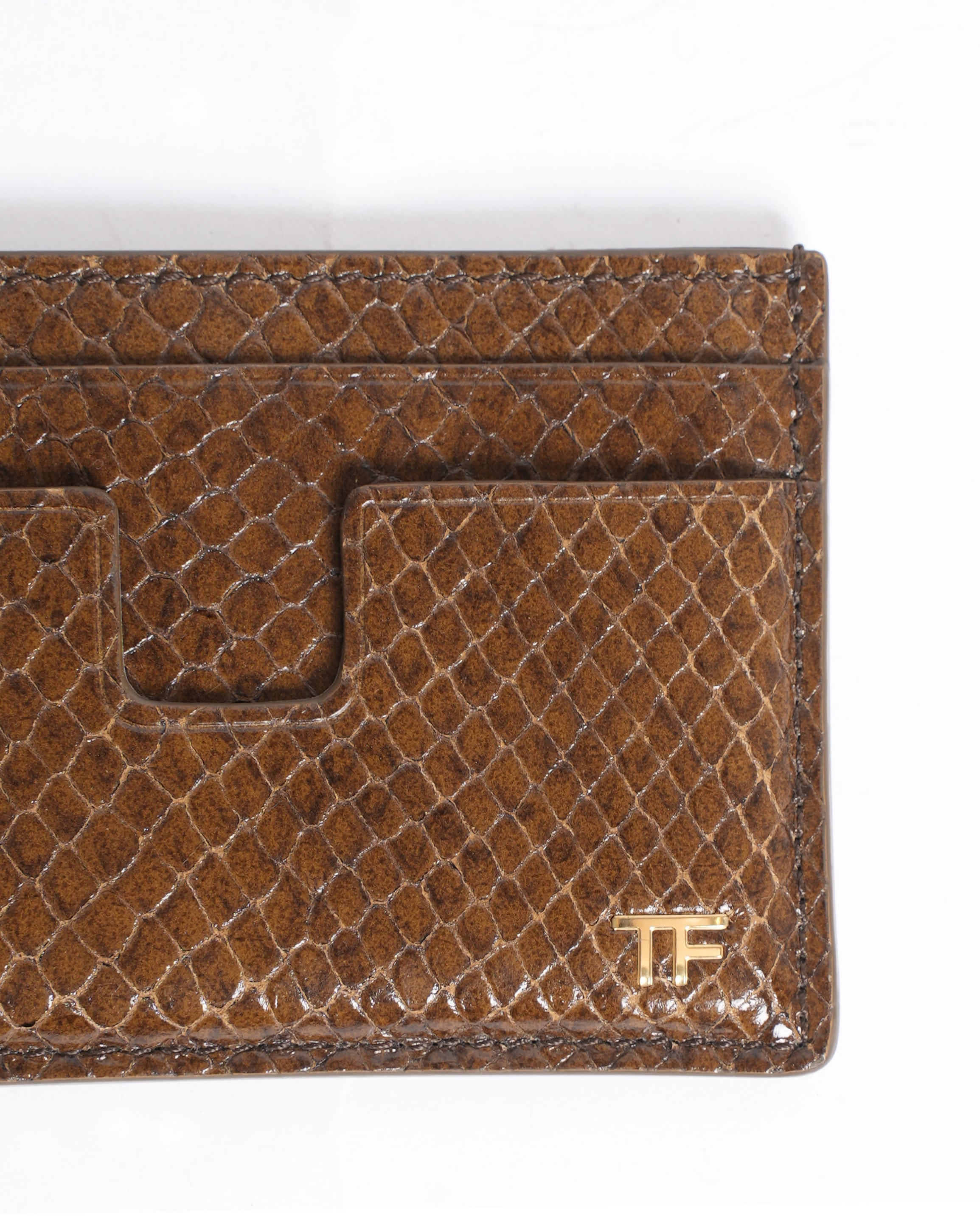 Tom Ford Printed Python T Line Cardholder