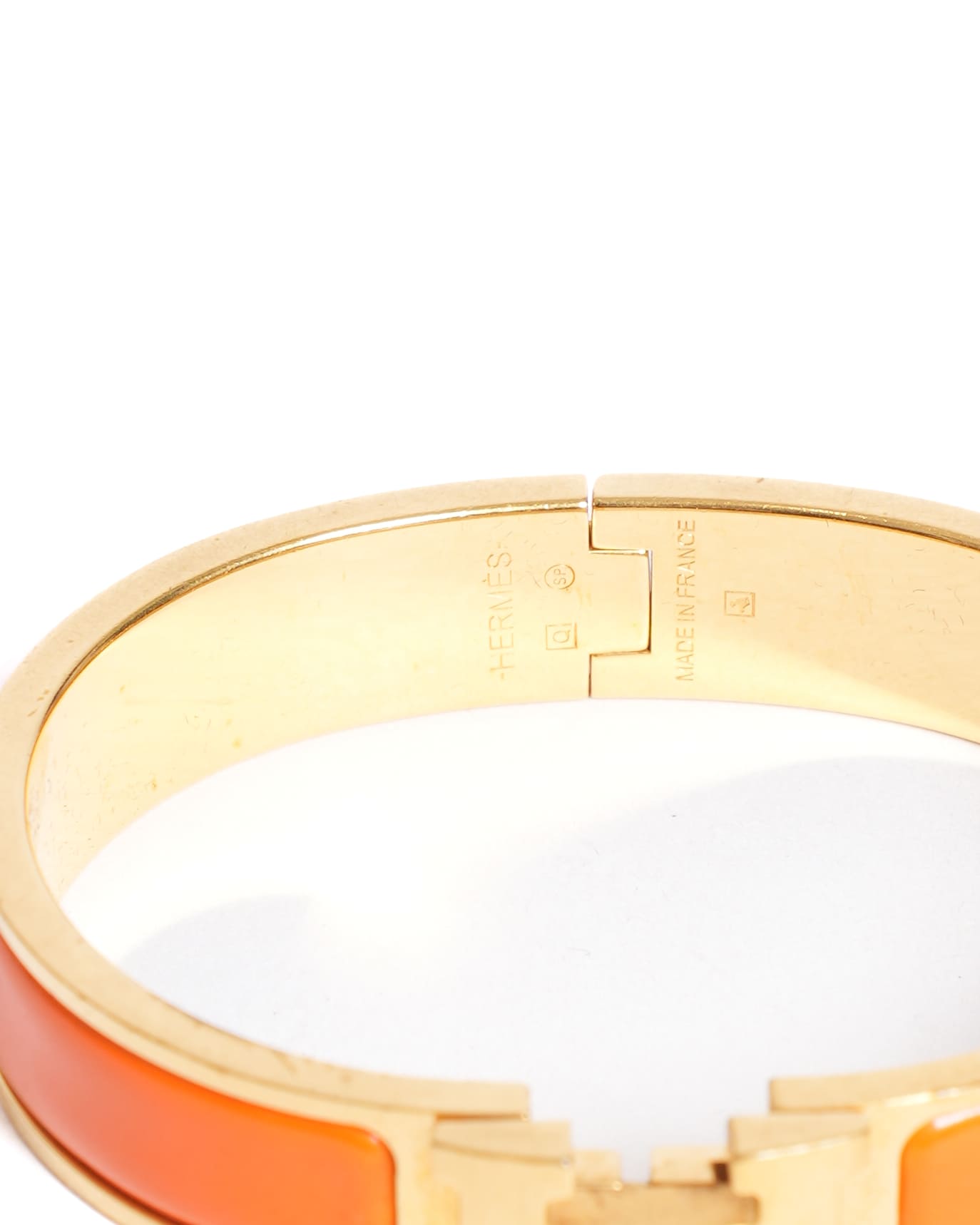Hermès Clic H Bracelet in Orange