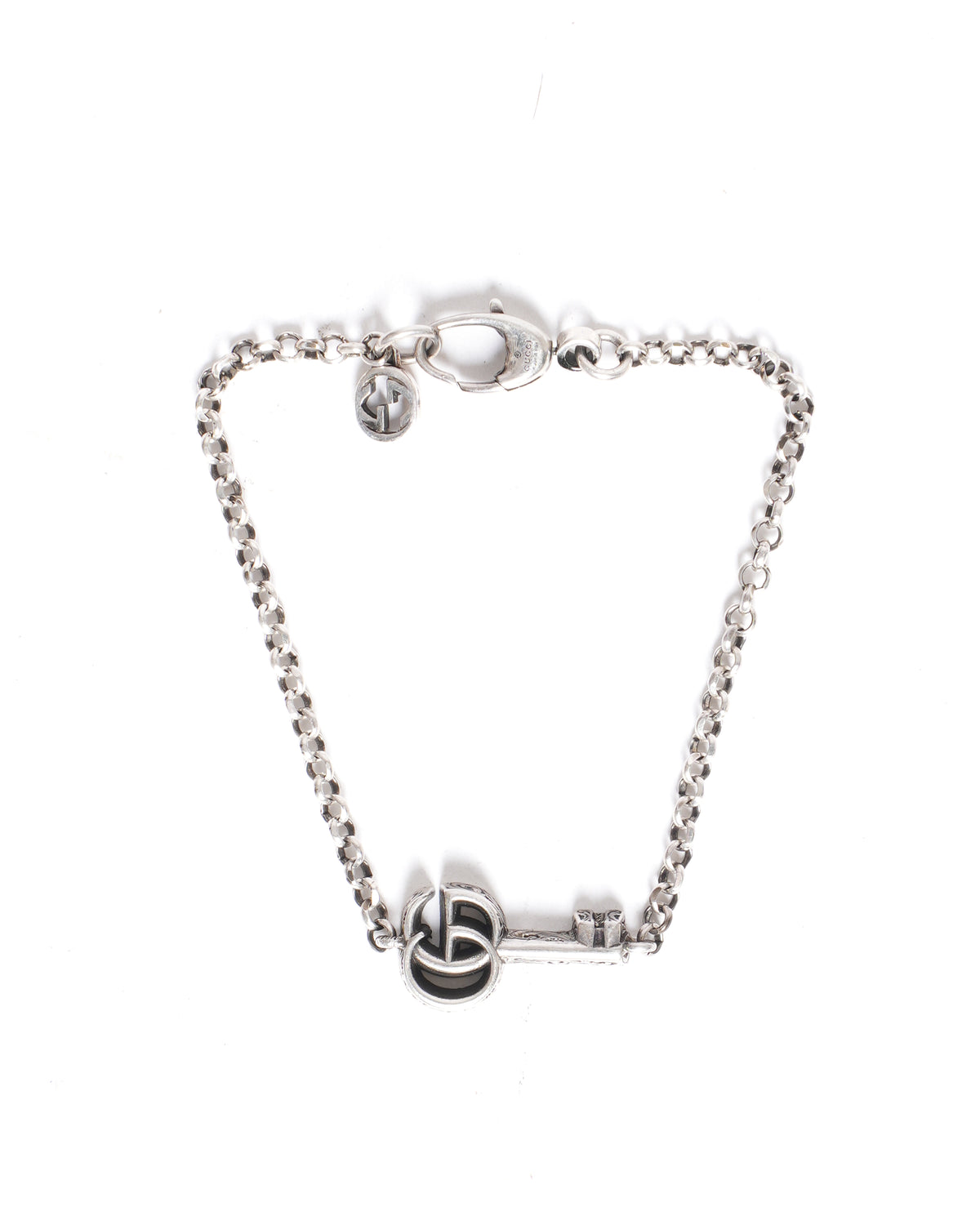 Gucci Double G Key Sterling Silver Bracelet