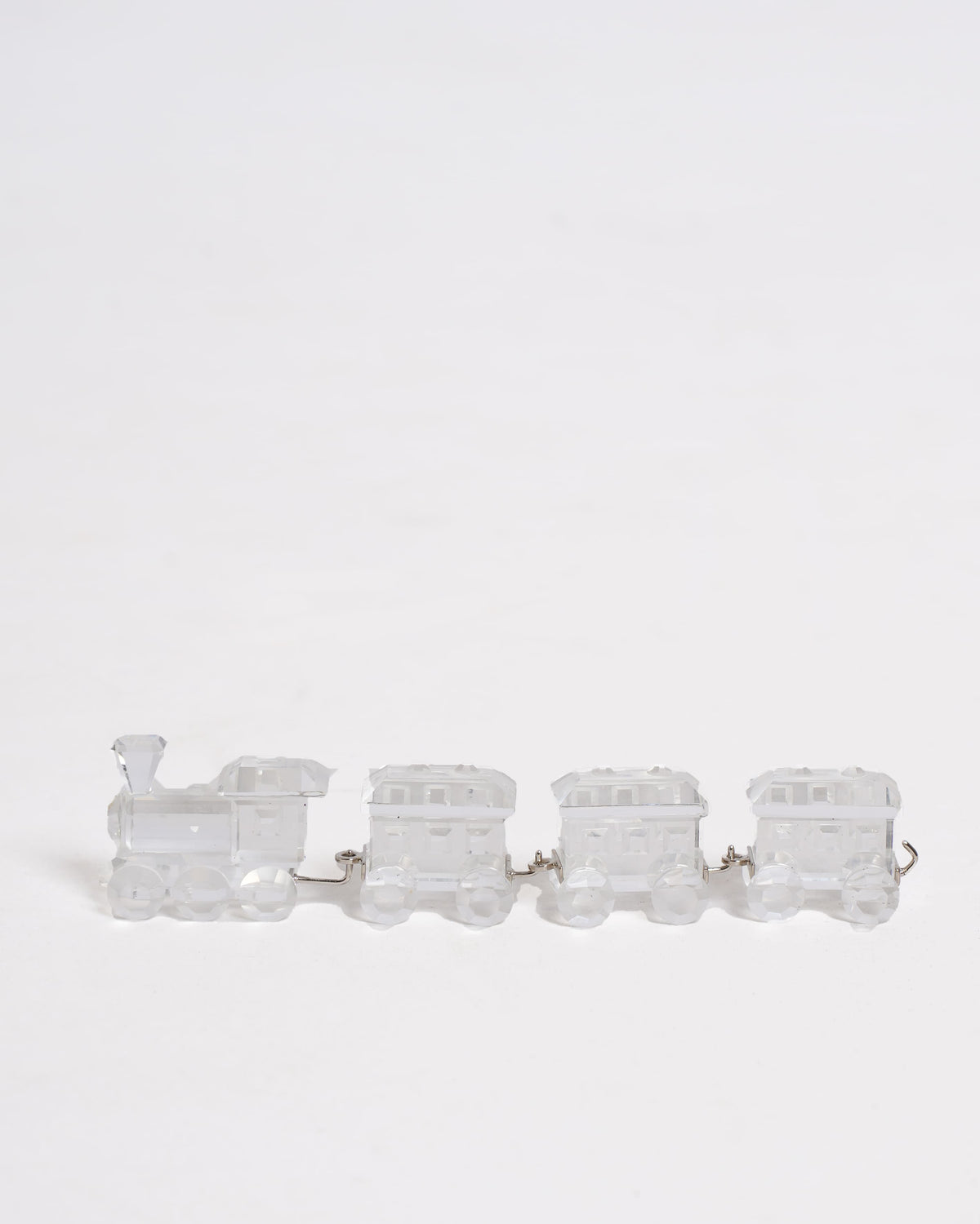New Swarovski Train Set Of Four In Crystals