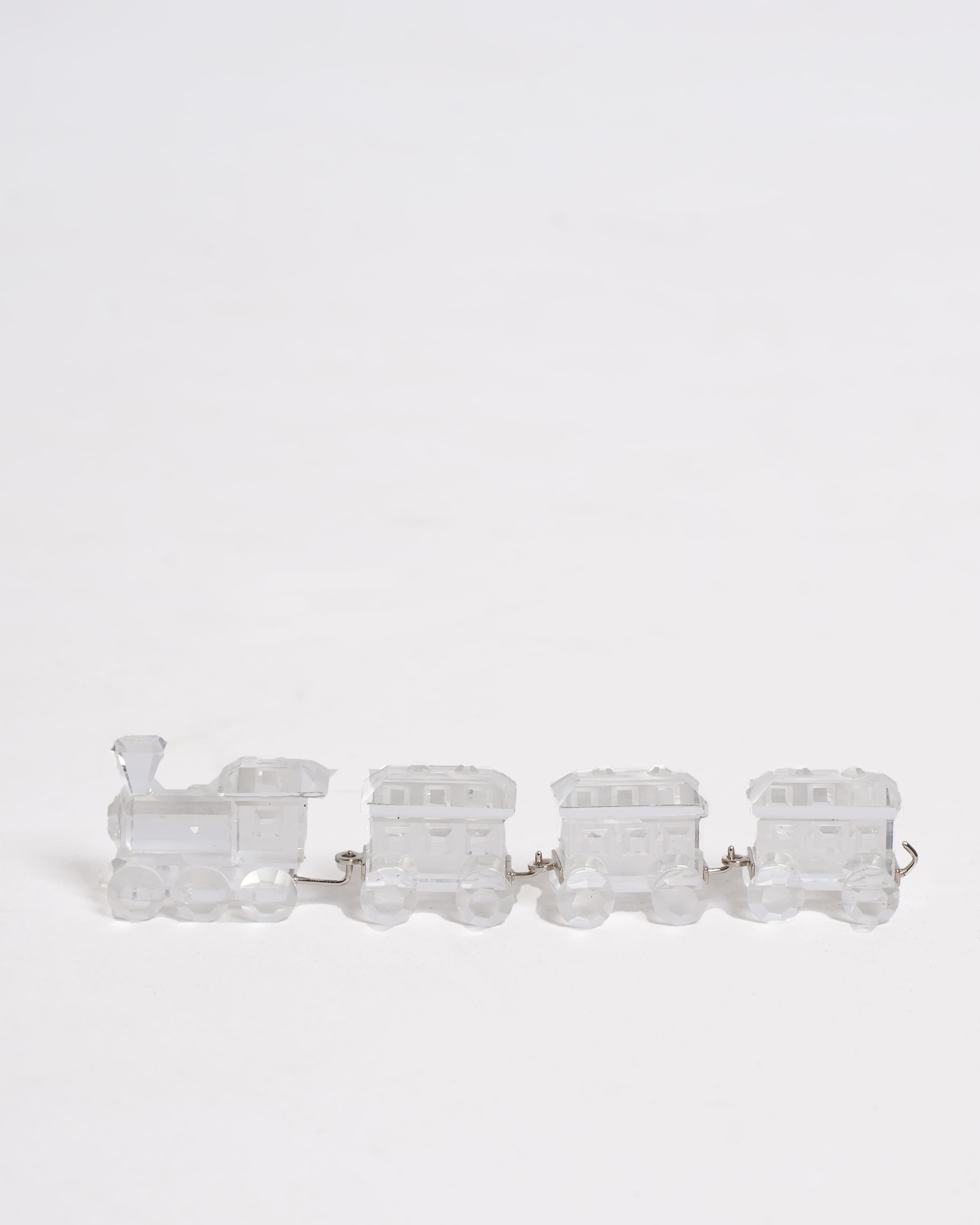 New Swarovski Train Set Of Four In Crystals