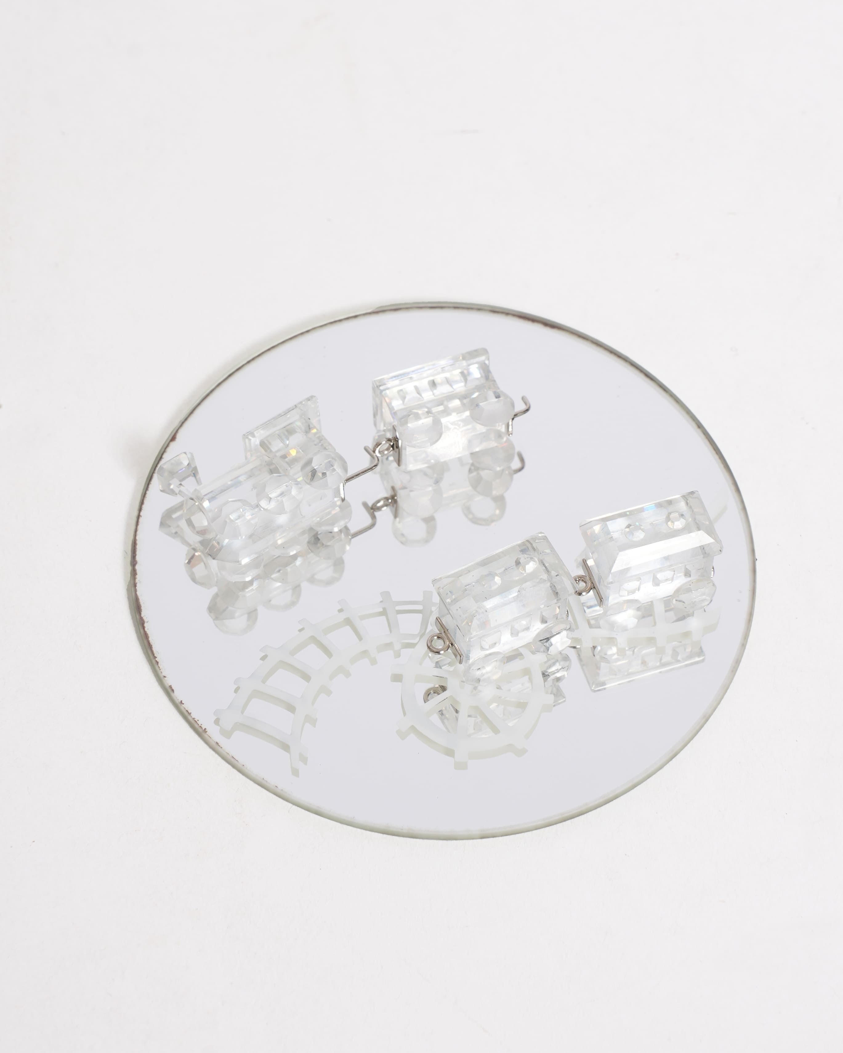New Swarovski Train Set Of Four In Crystals