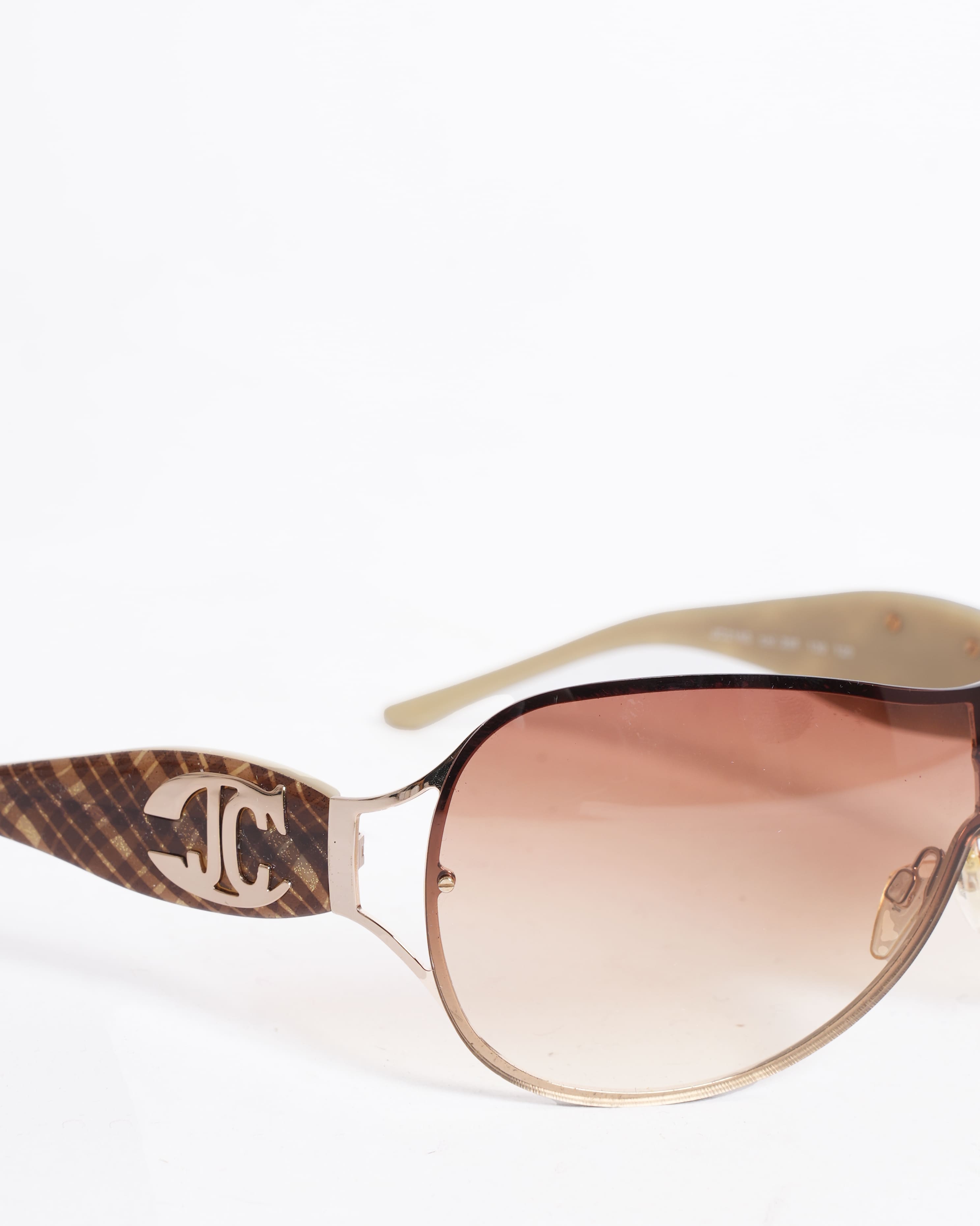 Just Cavalli sheild frame sunglasses in browm