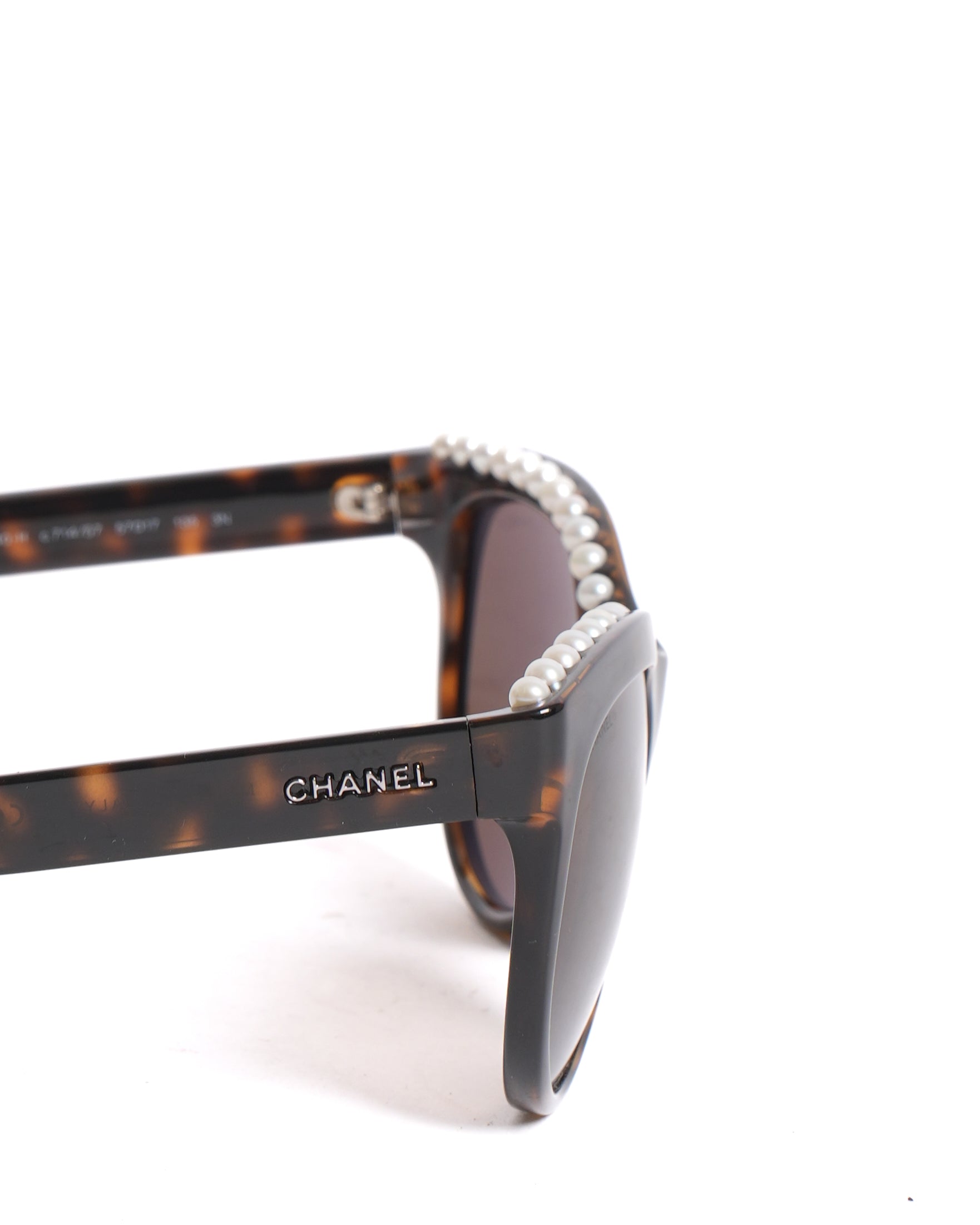 Chanel Oversied Sunglasses WIth Pearl Detail