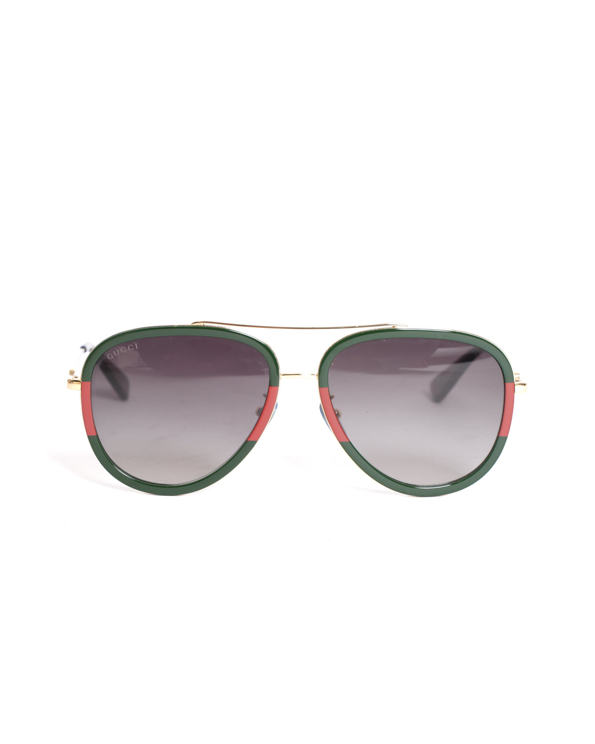 Gucci aviators popular style red/green Gucci Pilot Urban Web Block Aviator Sunglasses, Gold/Green  main image 4