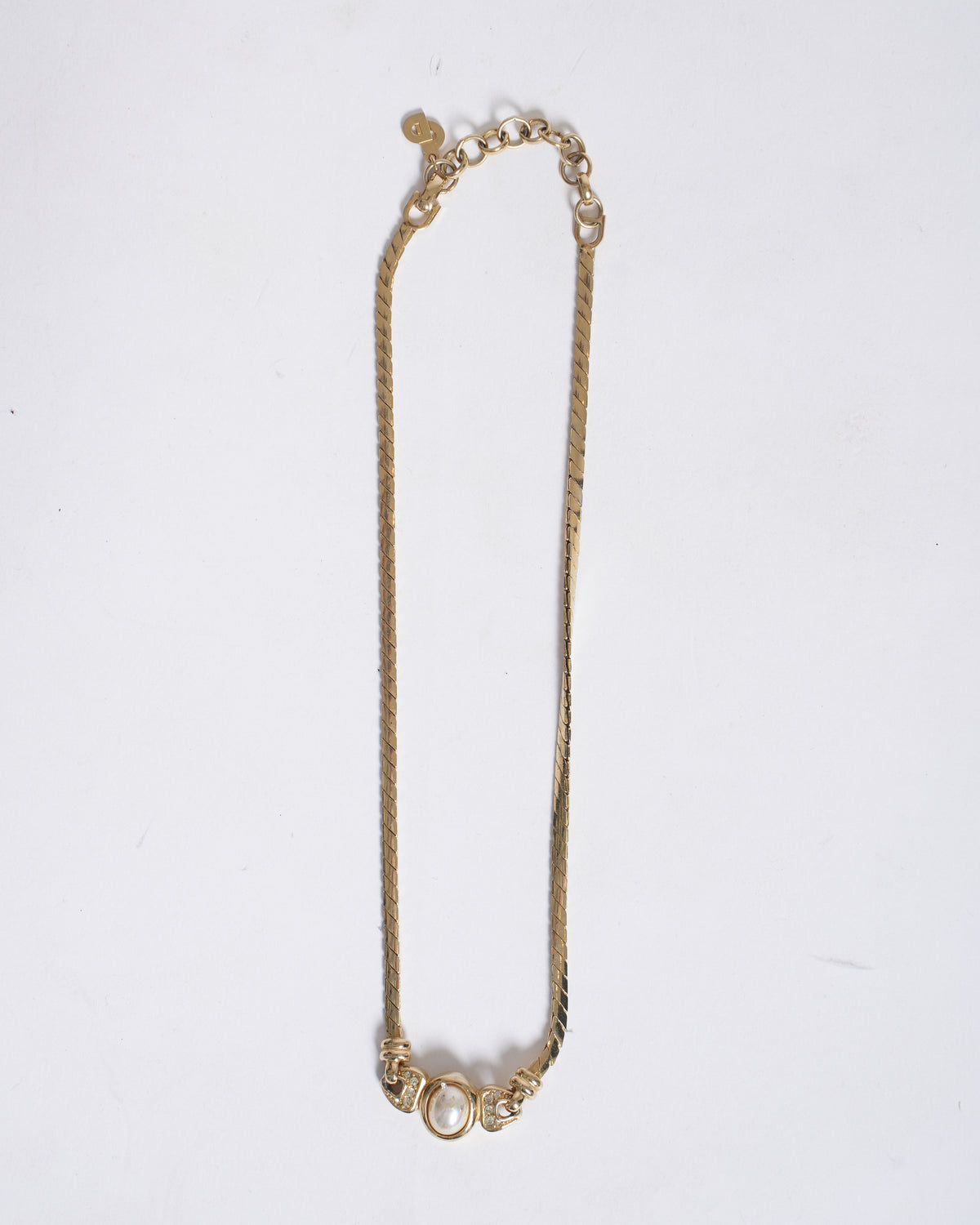 Christian Dior vintage pearl and gold plated necklace