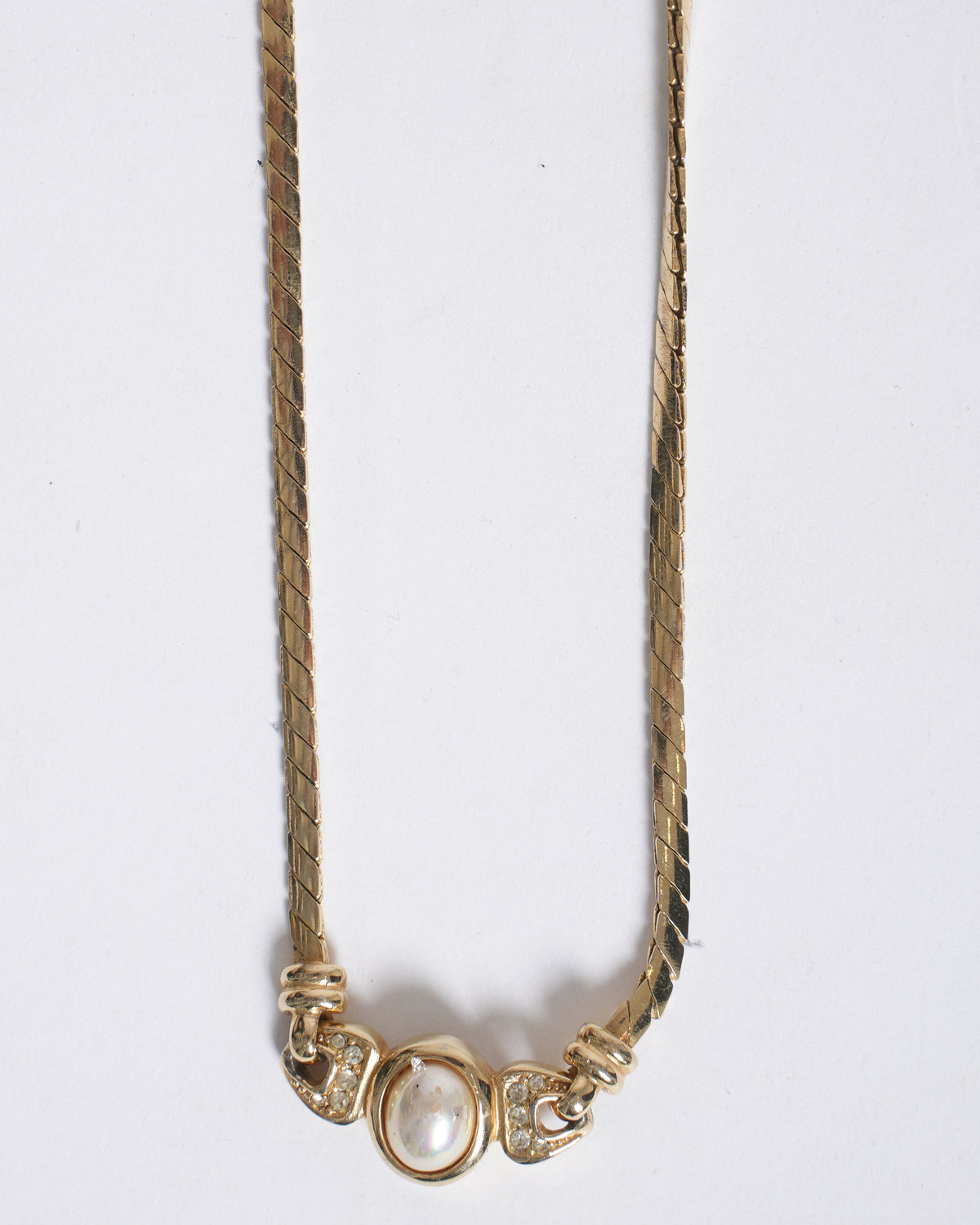 Christian Dior vintage pearl and gold plated necklace
