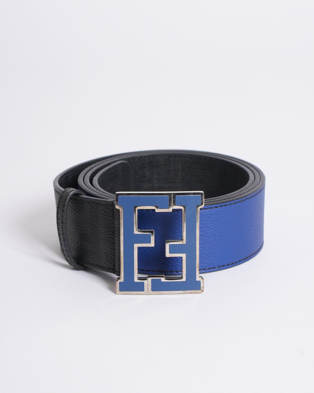 New Fendi Leather Belt with FF Buckle