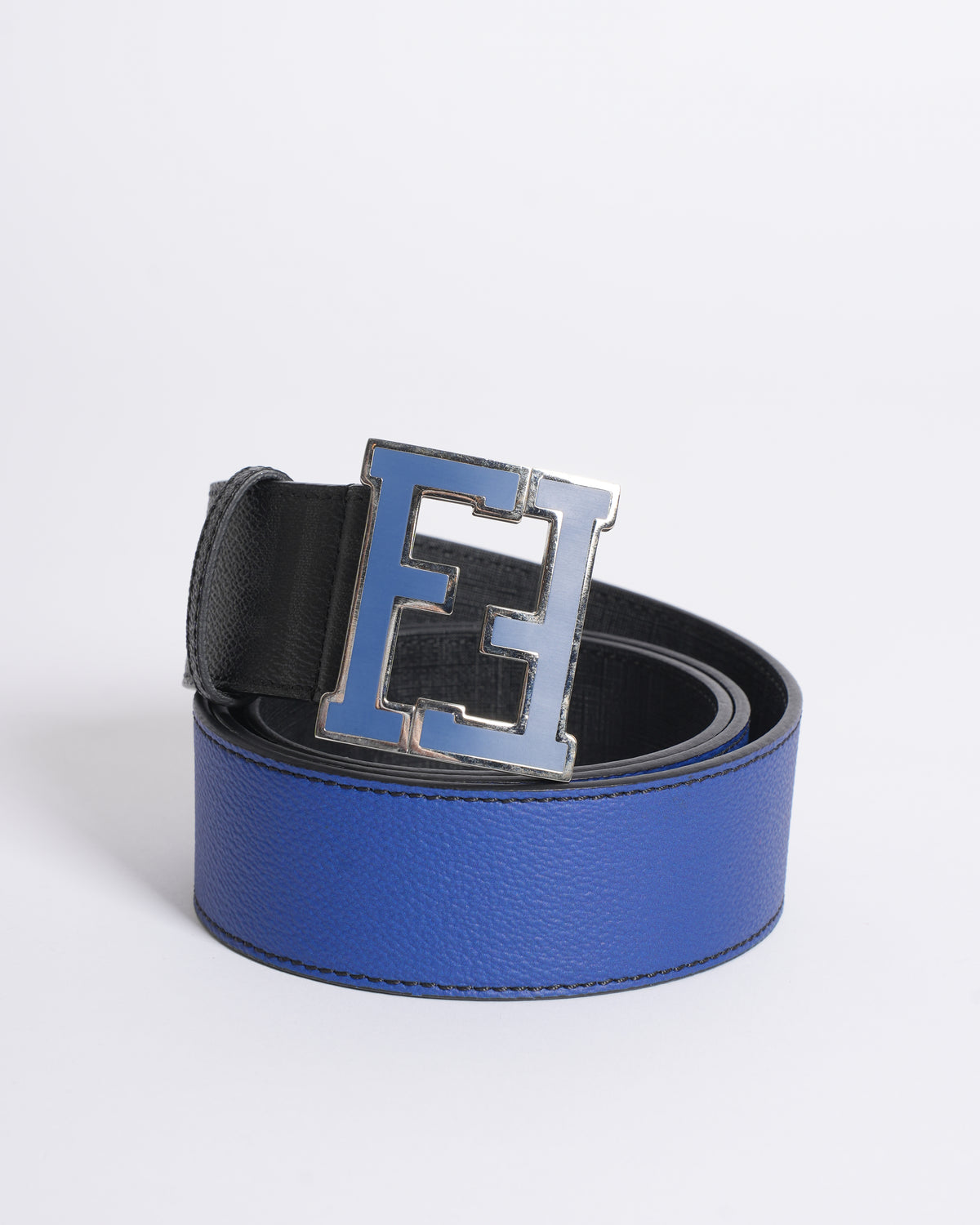 New Fendi Leather Belt with FF Buckle