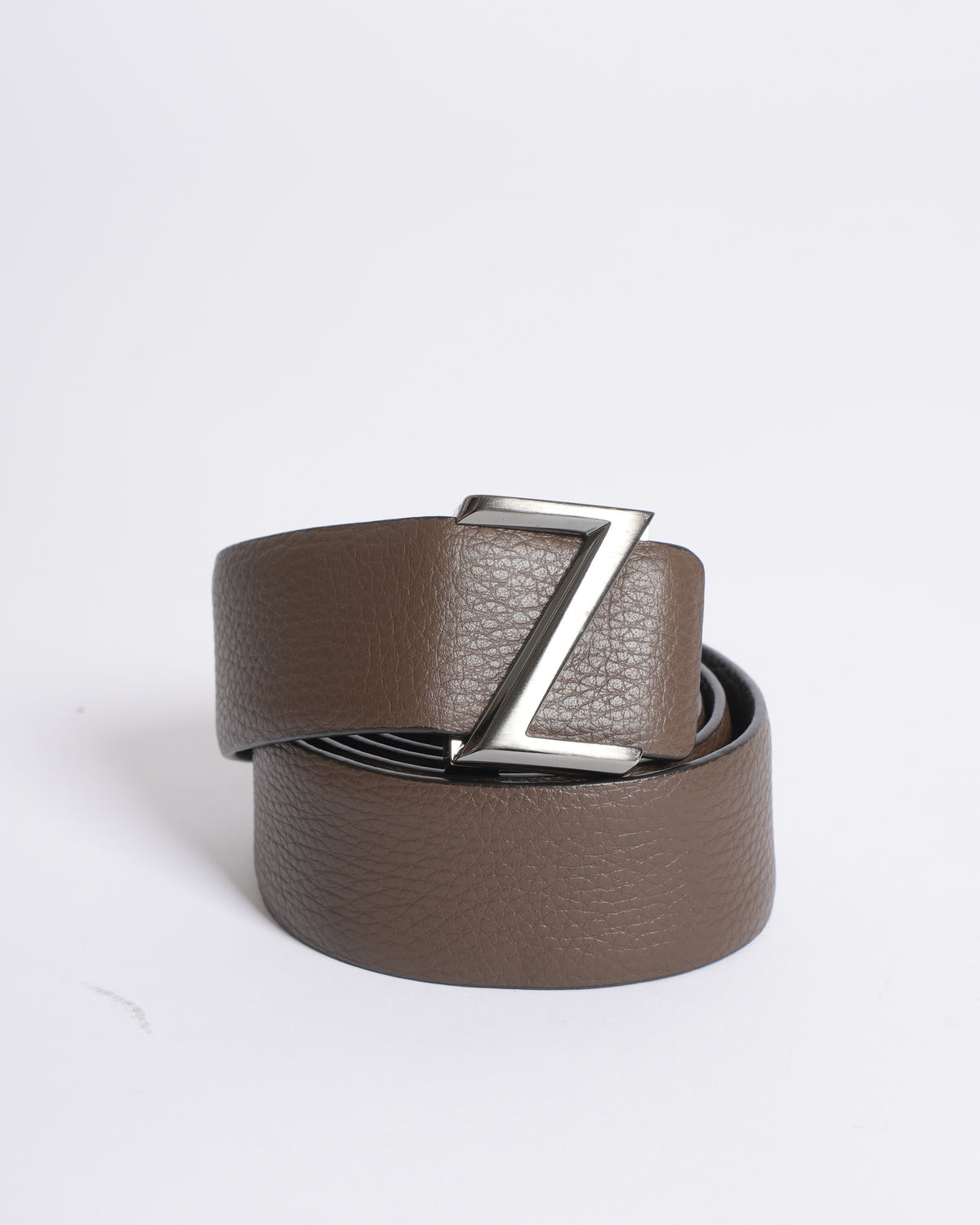 New Z Zegna Reversible Belt In Brown
