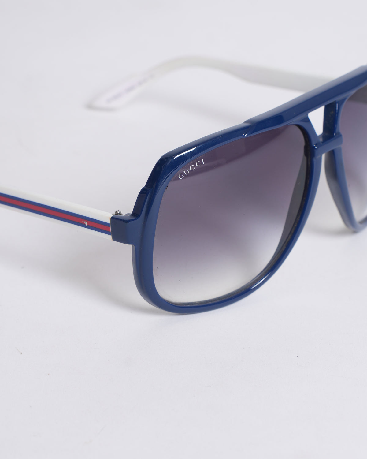Gucci Men's Aviator Sunglasses In Blue