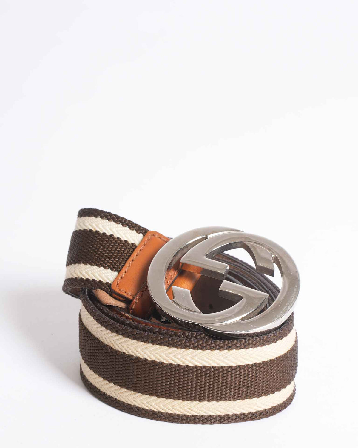 Gucci Brown Leather Interlocking GG 90 cm Belt