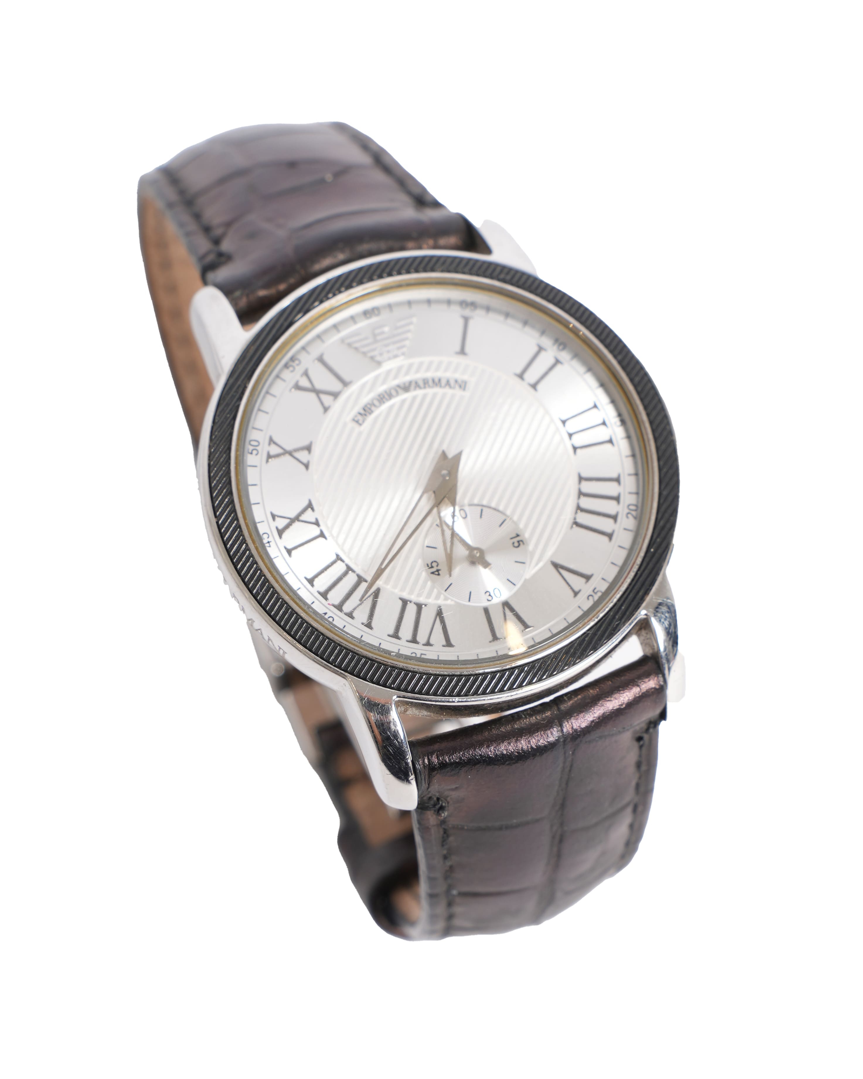 Emporio Armani Unisex Watch With Embossed Wrist Band