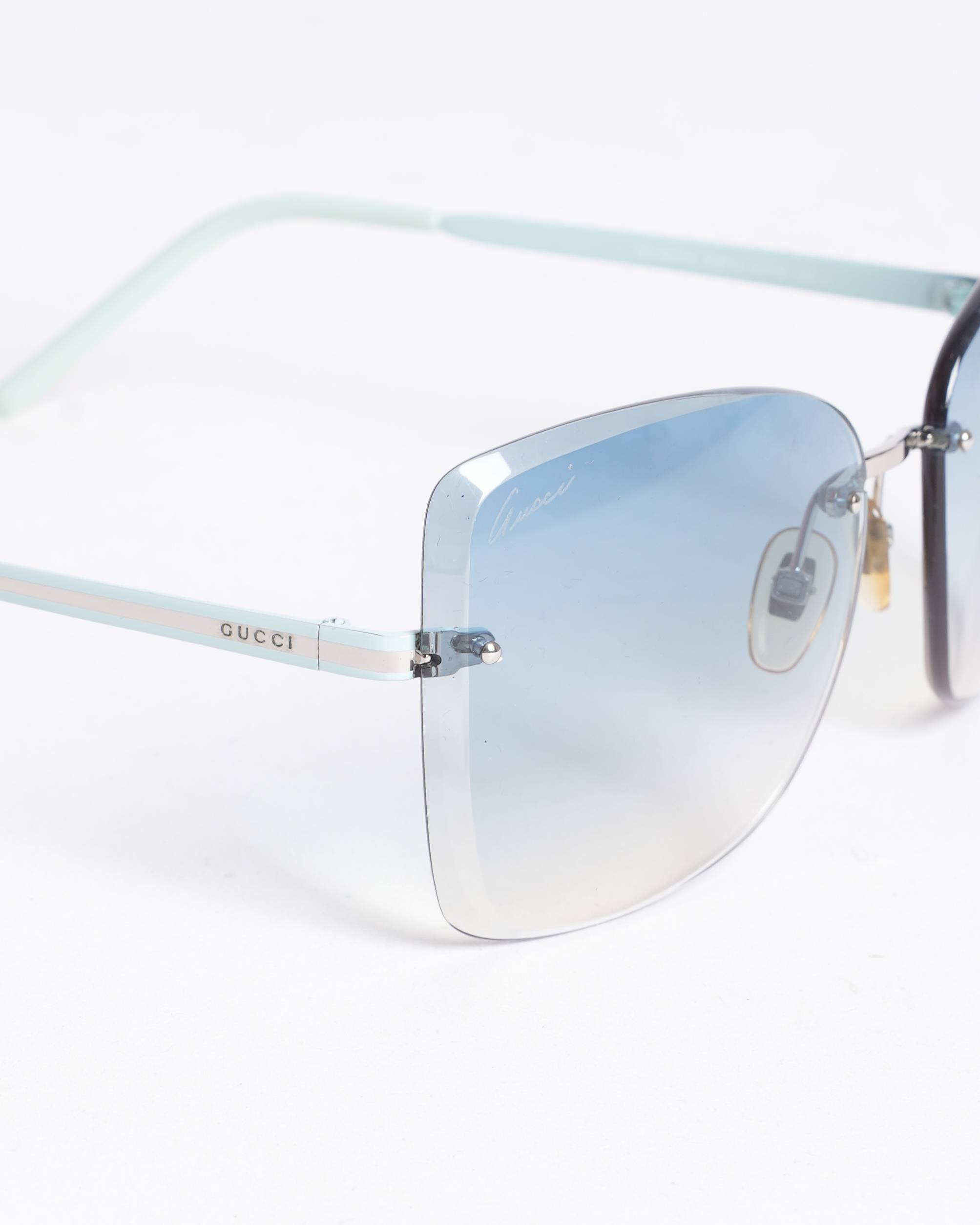 Gucci Women's Square Frame Rimeless Sunglasses