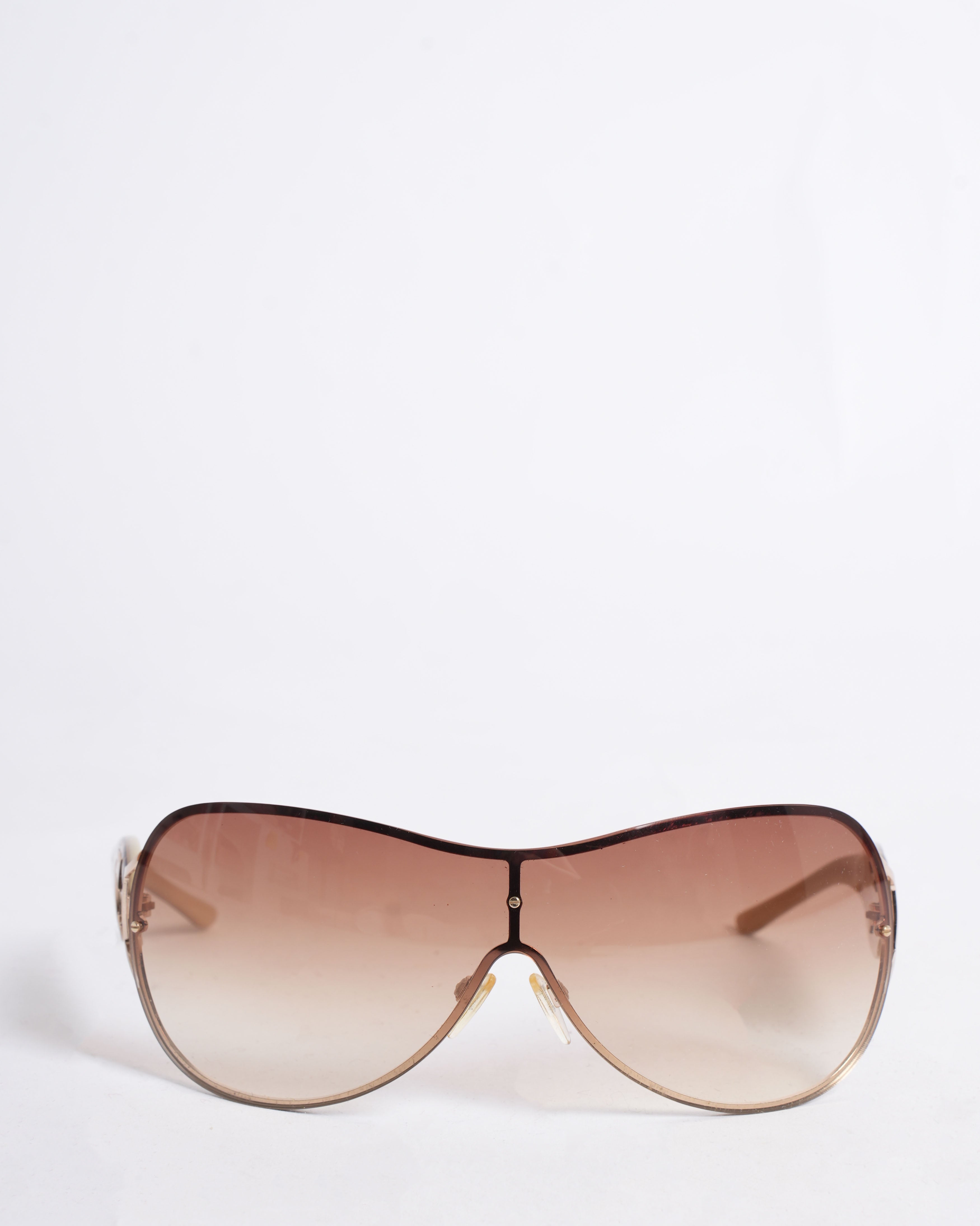 Just Cavalli sheild frame sunglasses in browm