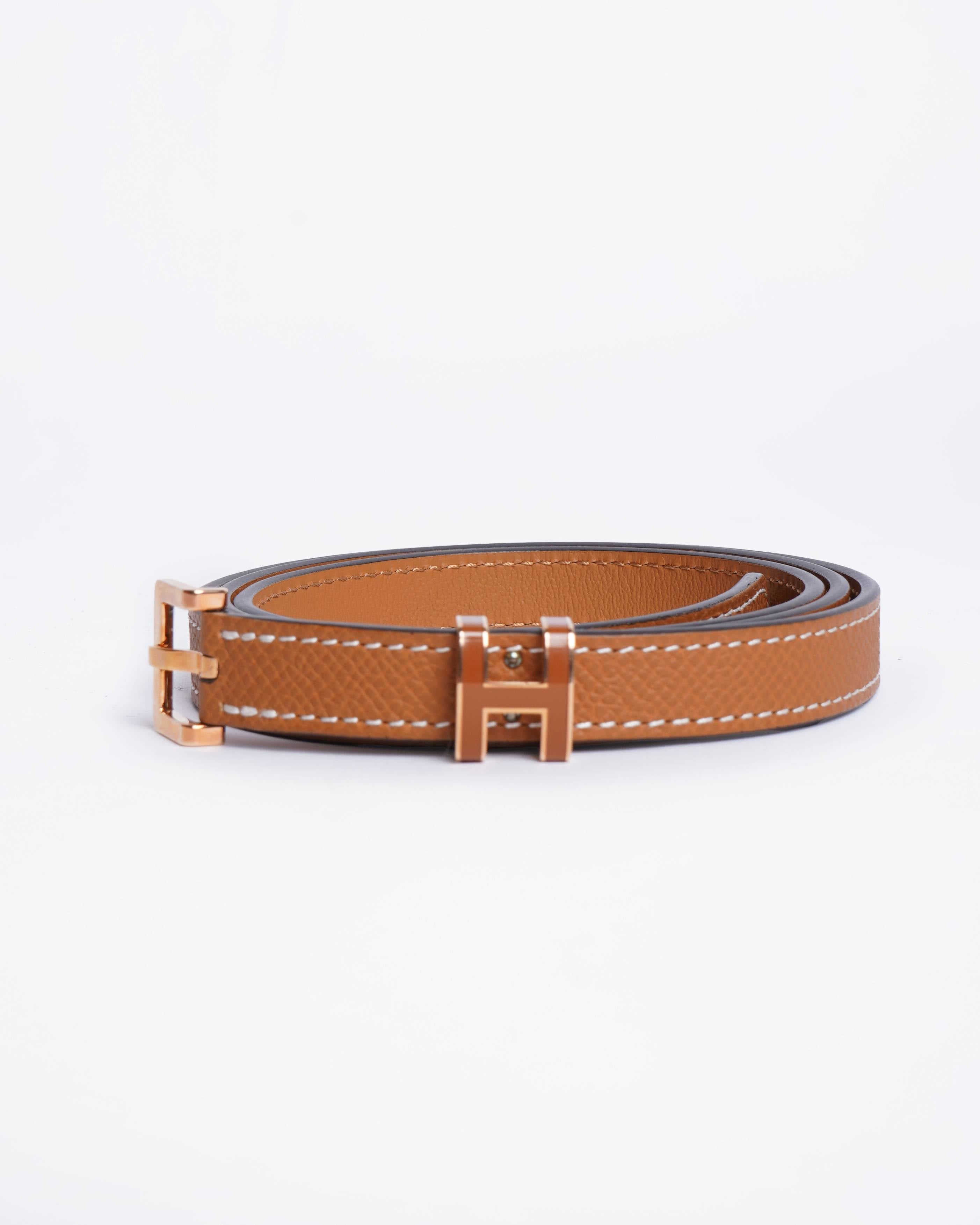New Hermes Pop H 15 belt in brown