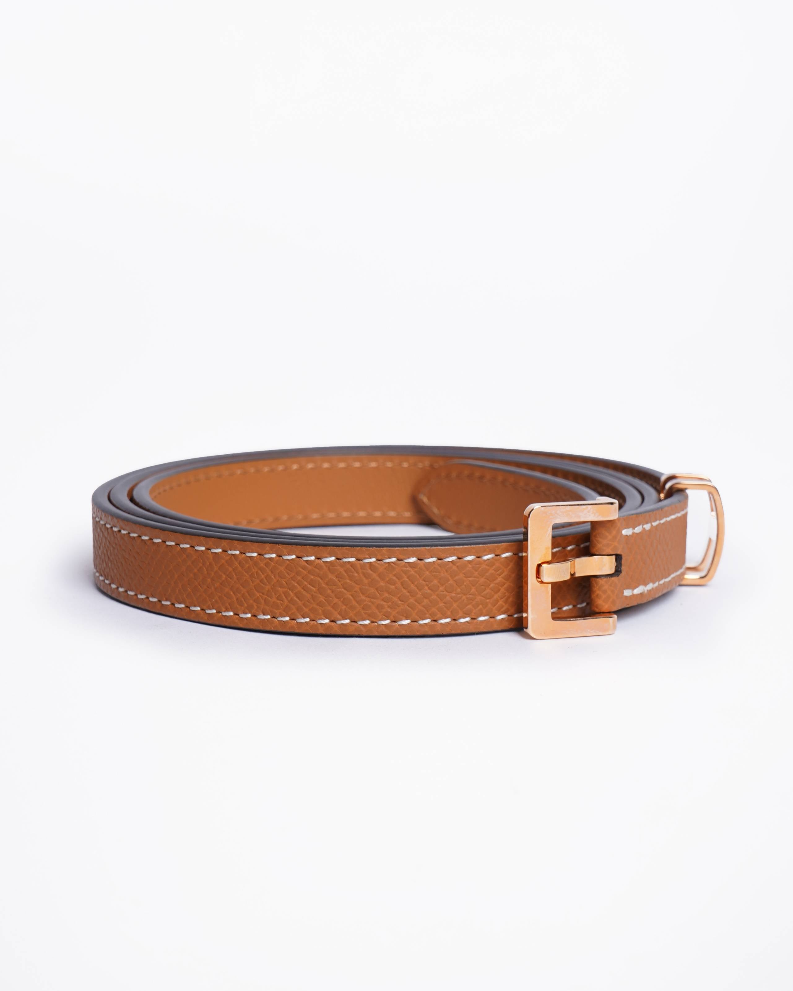 New Hermes Pop H 15 belt in brown
