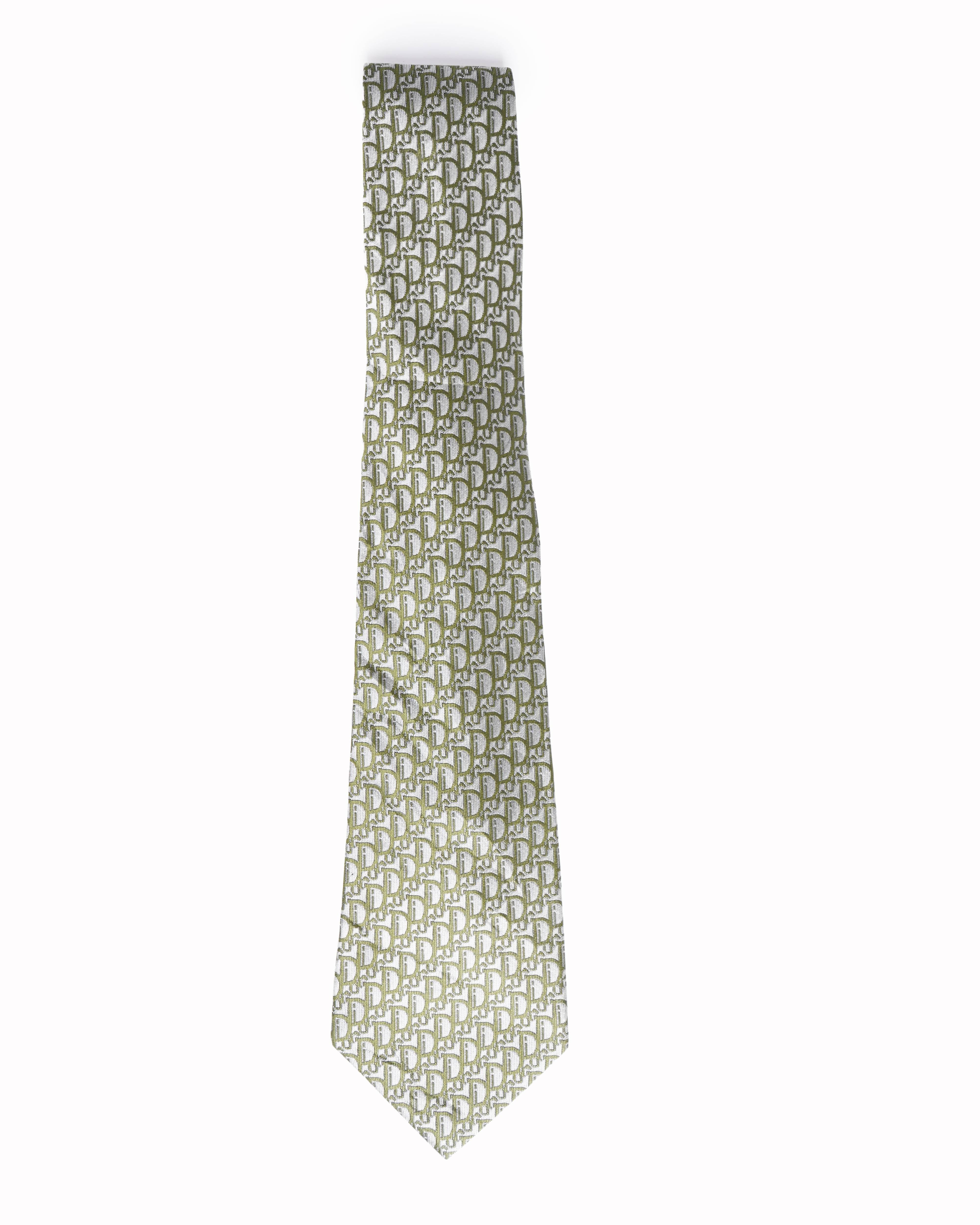 Christian dior oblique silk tie