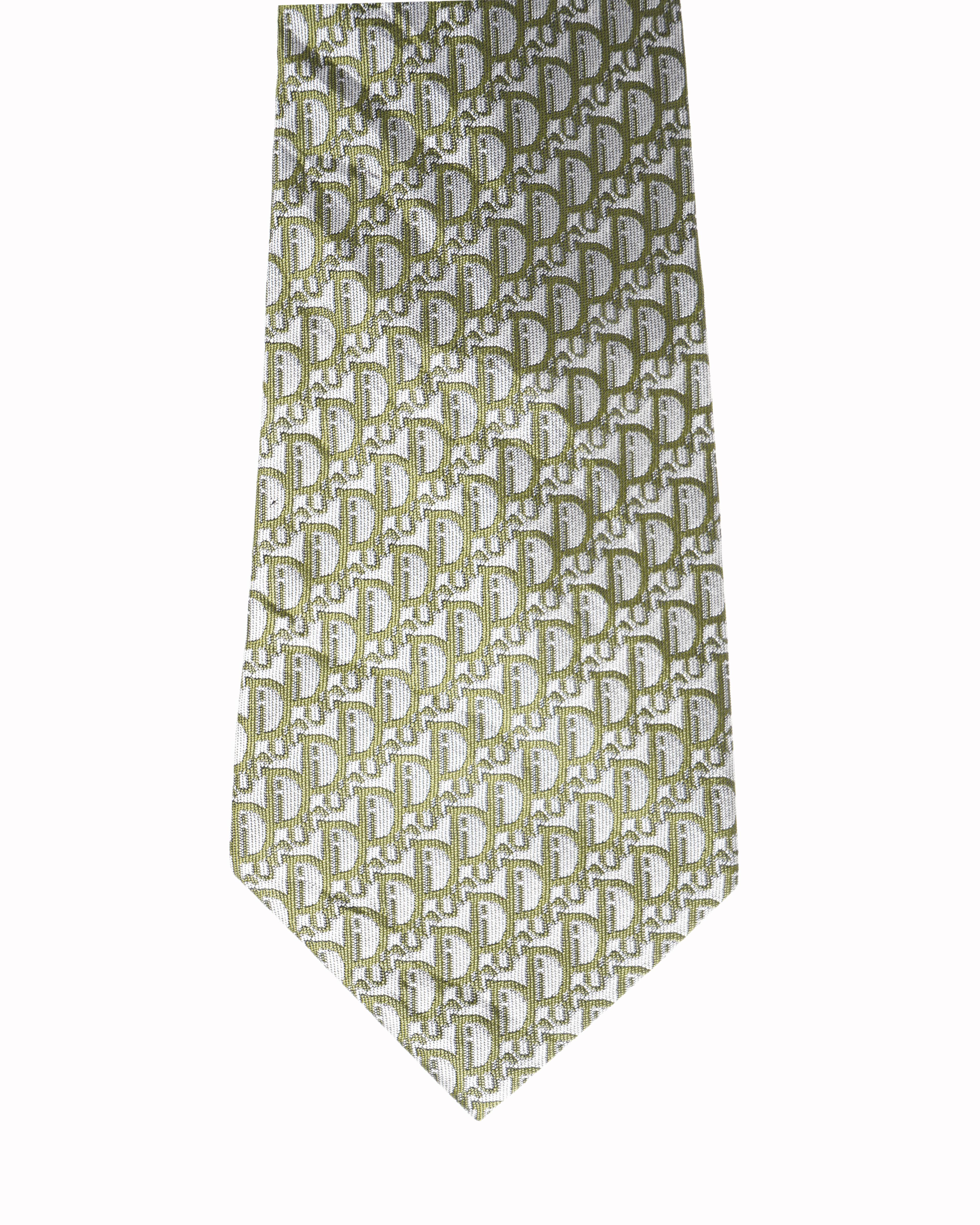 Christian dior oblique silk tie