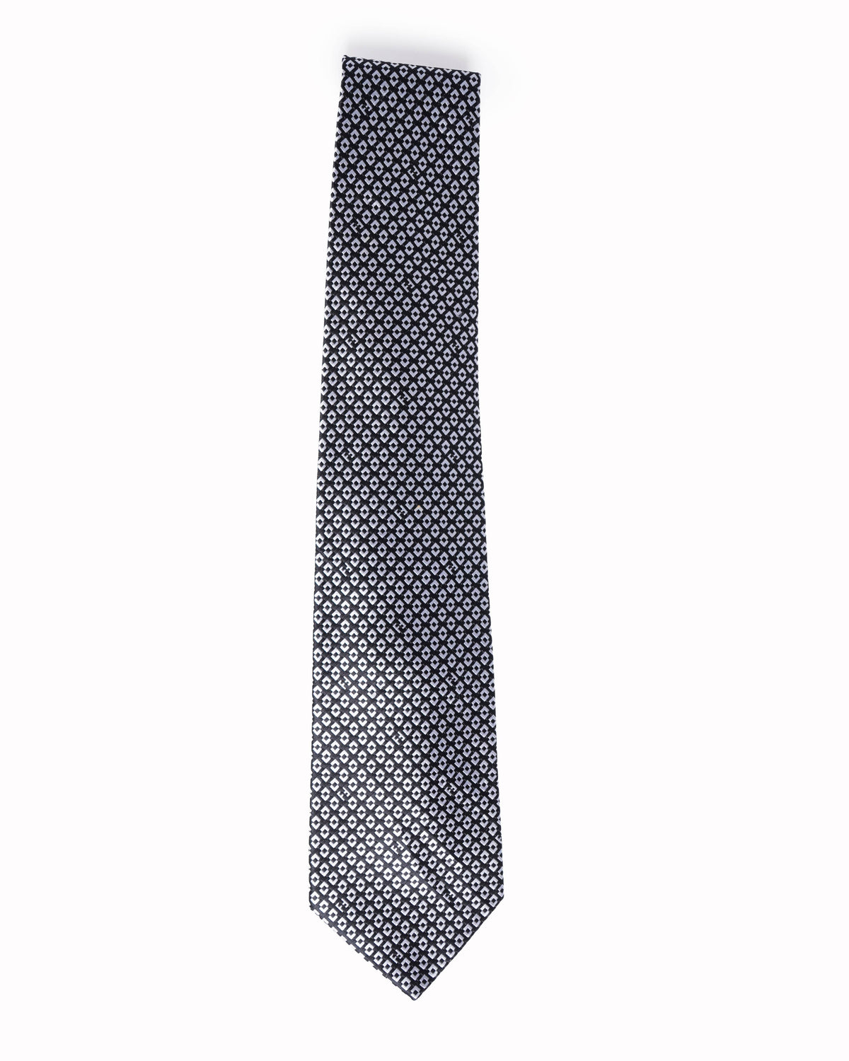 Fendi black and white FF monogram tie