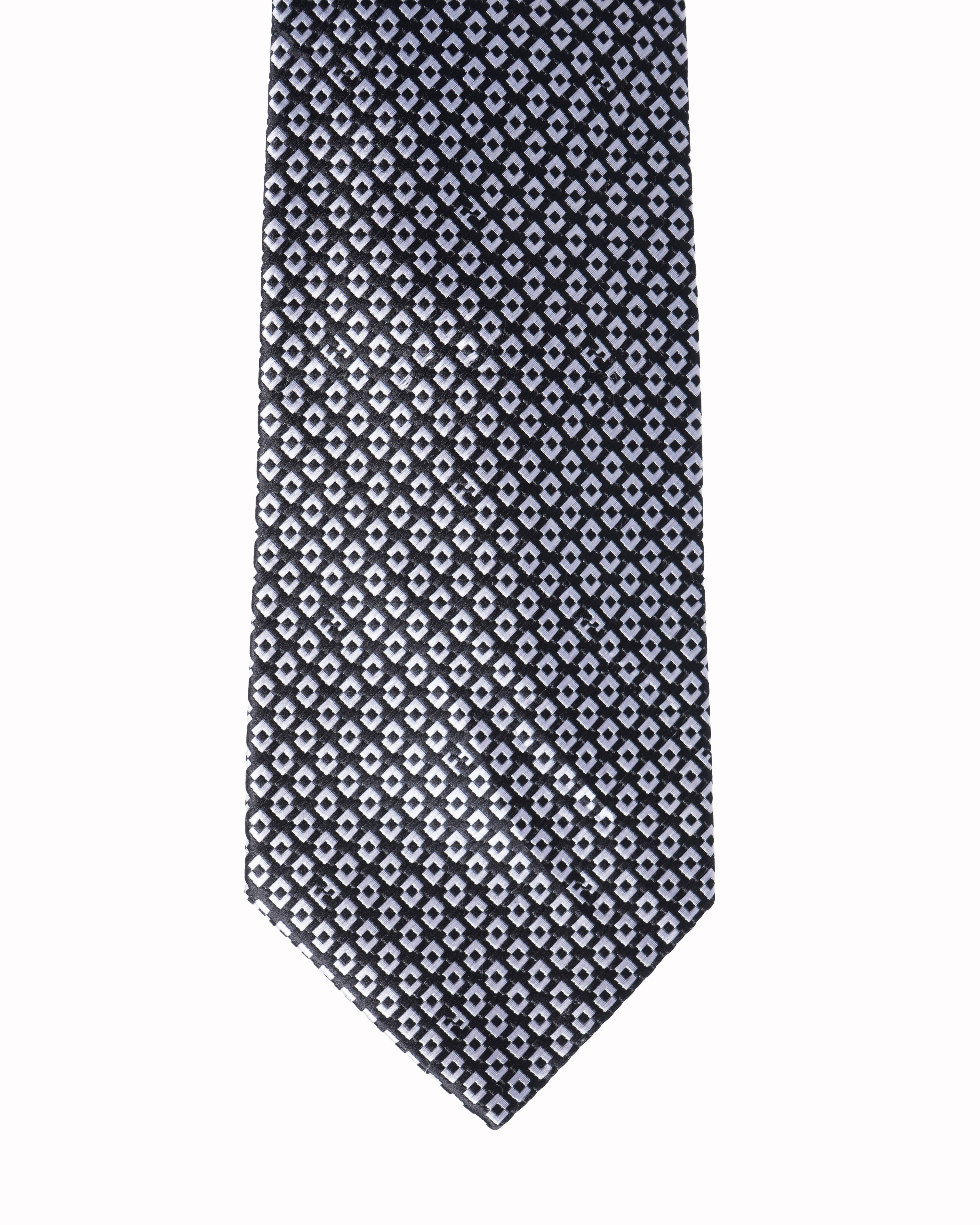 Fendi black and white FF monogram tie