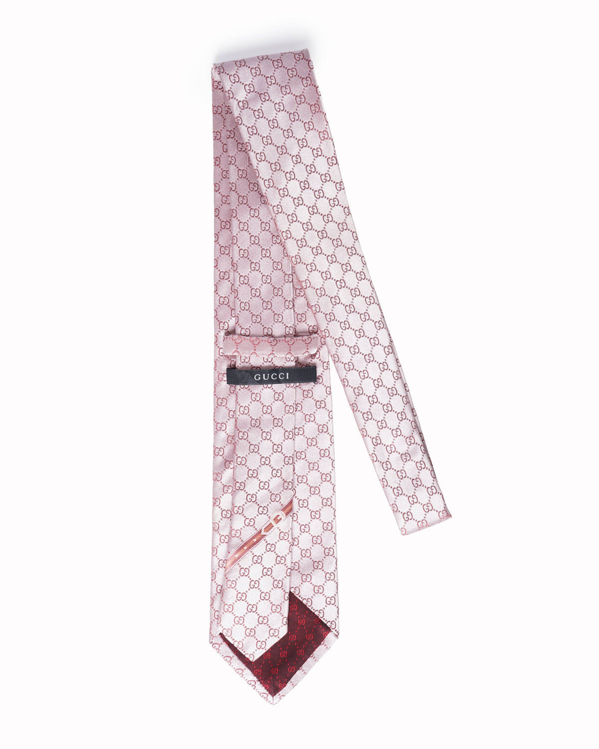 Gucci silk gg pink tie