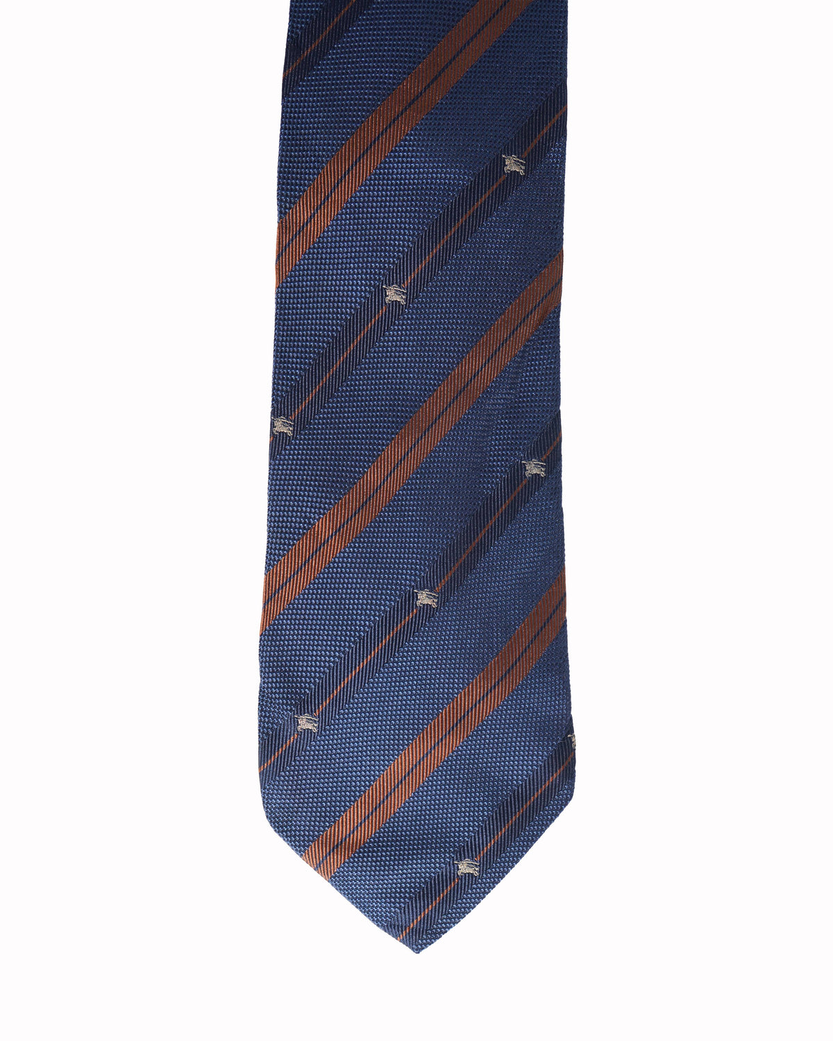 Burberry brown and blue striped tie