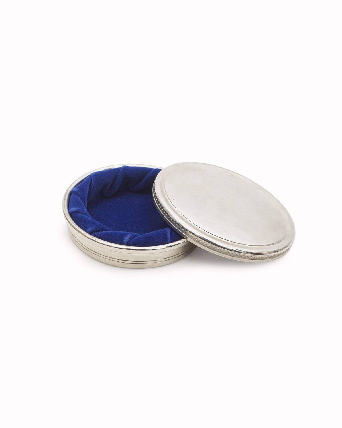 Tiffany & Co. 1980s Handcrafted Pewter Round Jewelry Box