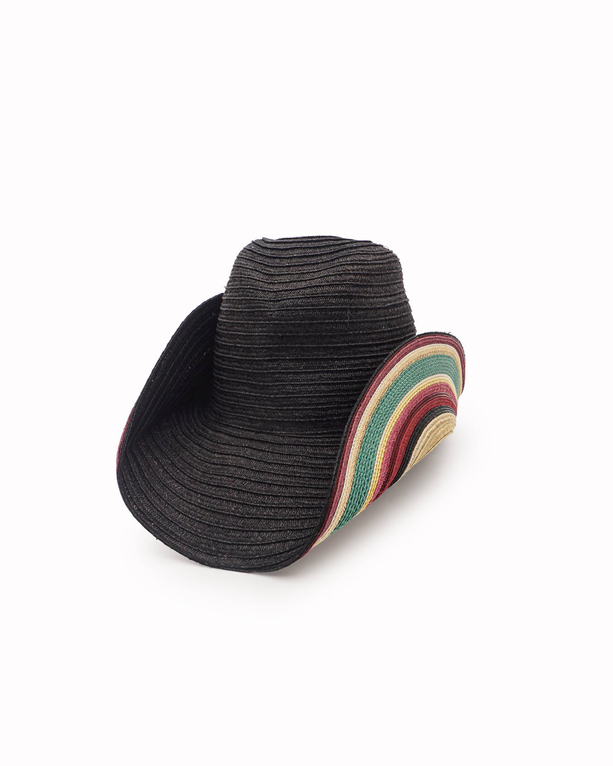 Hermès Pleated Multi-Textured Rainbow Brim Sun Hat