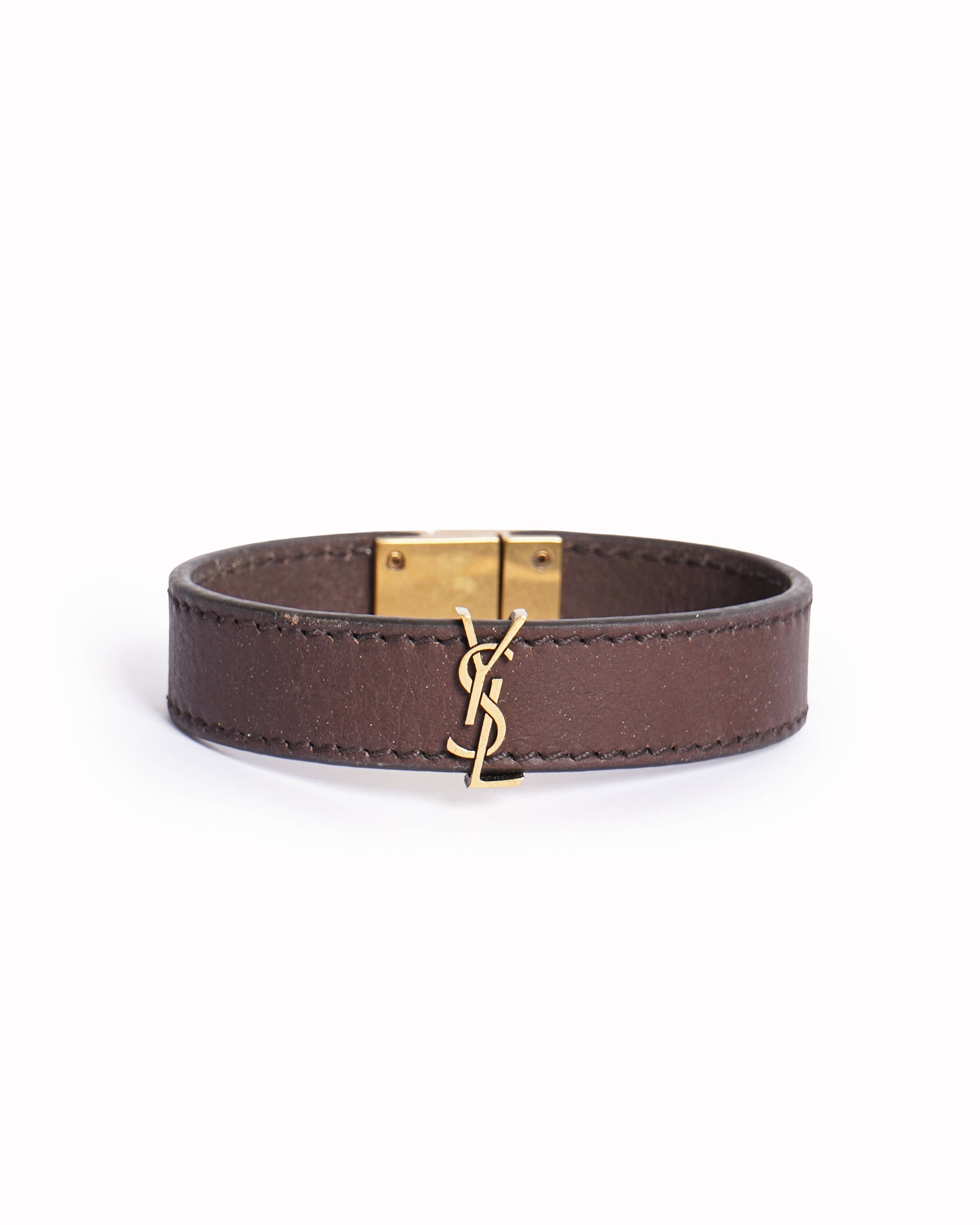 Saint Laurent Leather Bracelet Unisex