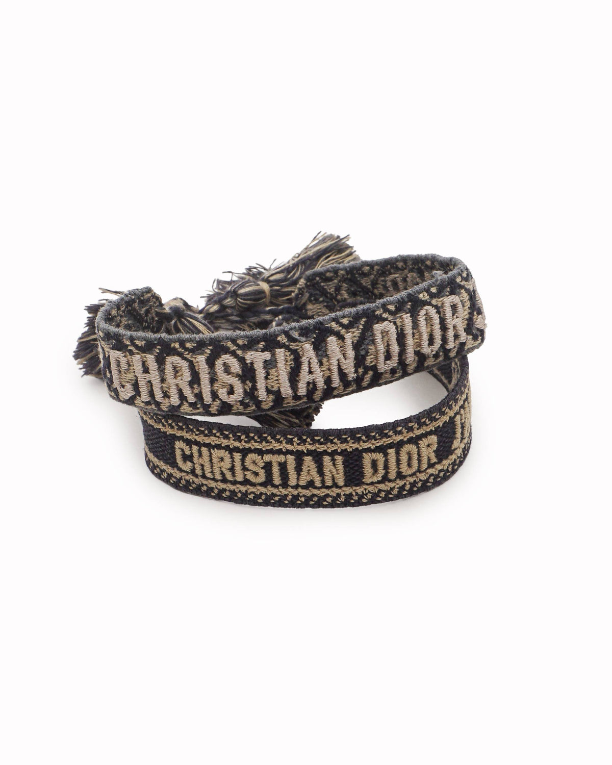 Christian Dior J'Adior Oblique Embroidered Woven Bracelets
