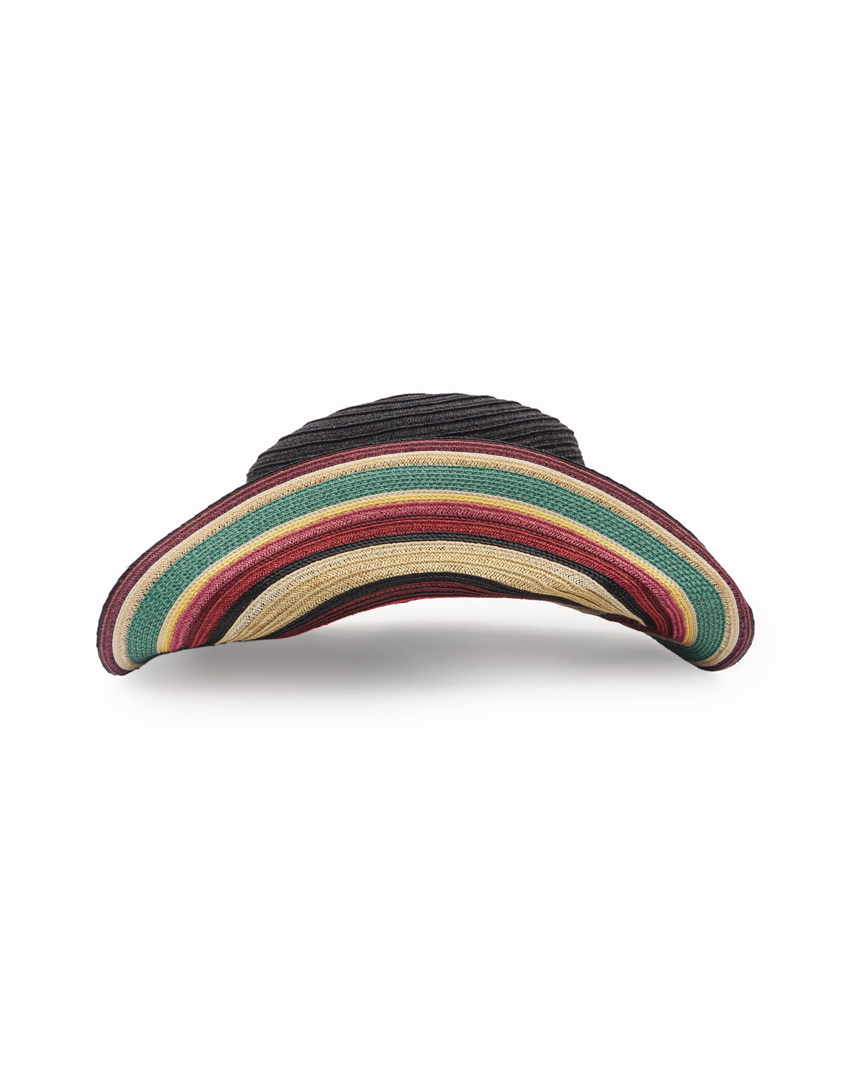 Hermès Pleated Multi-Textured Rainbow Brim Sun Hat