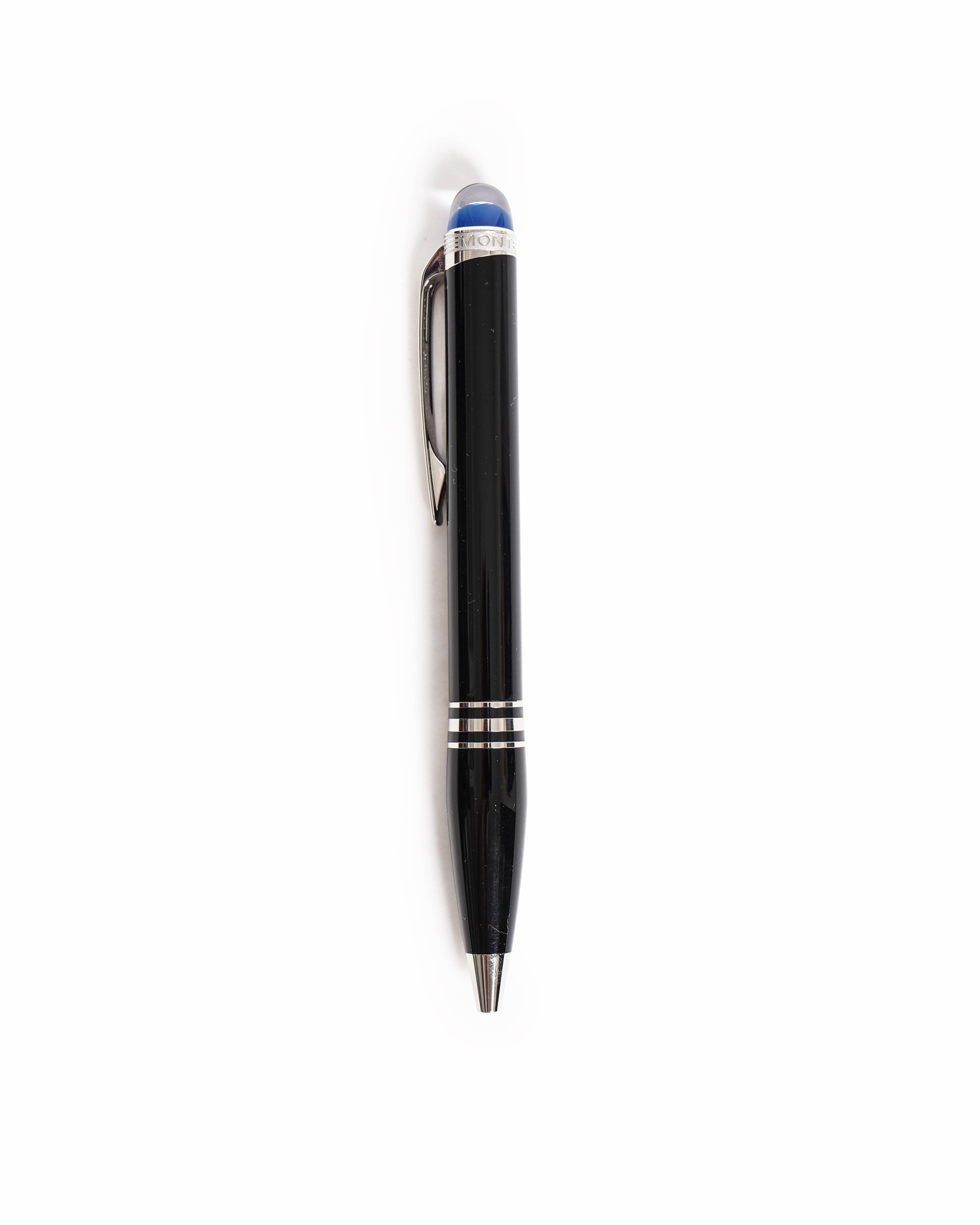 Mont Blanc Star Walker Ballpoint Pen With Platinum Trims