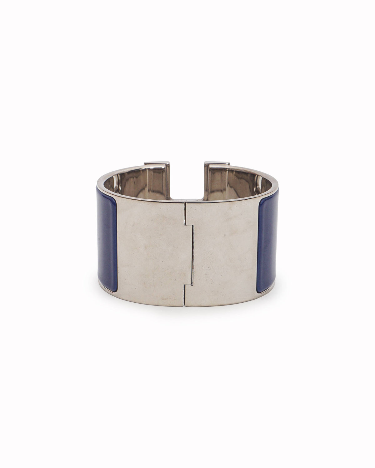 Hermès Royal Blue Enamel Wide Clic Clac H Bracelet