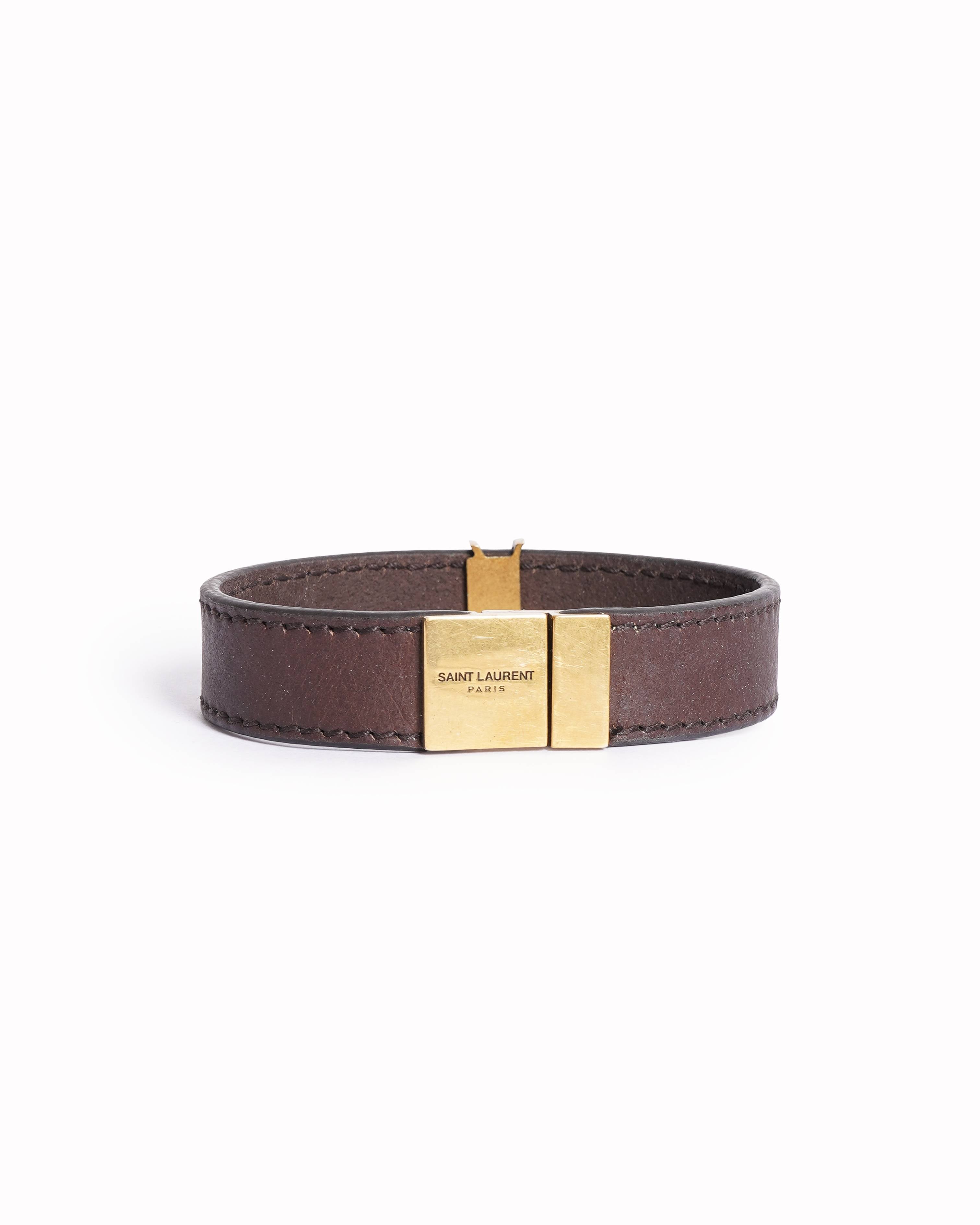 Saint Laurent Leather Bracelet Unisex