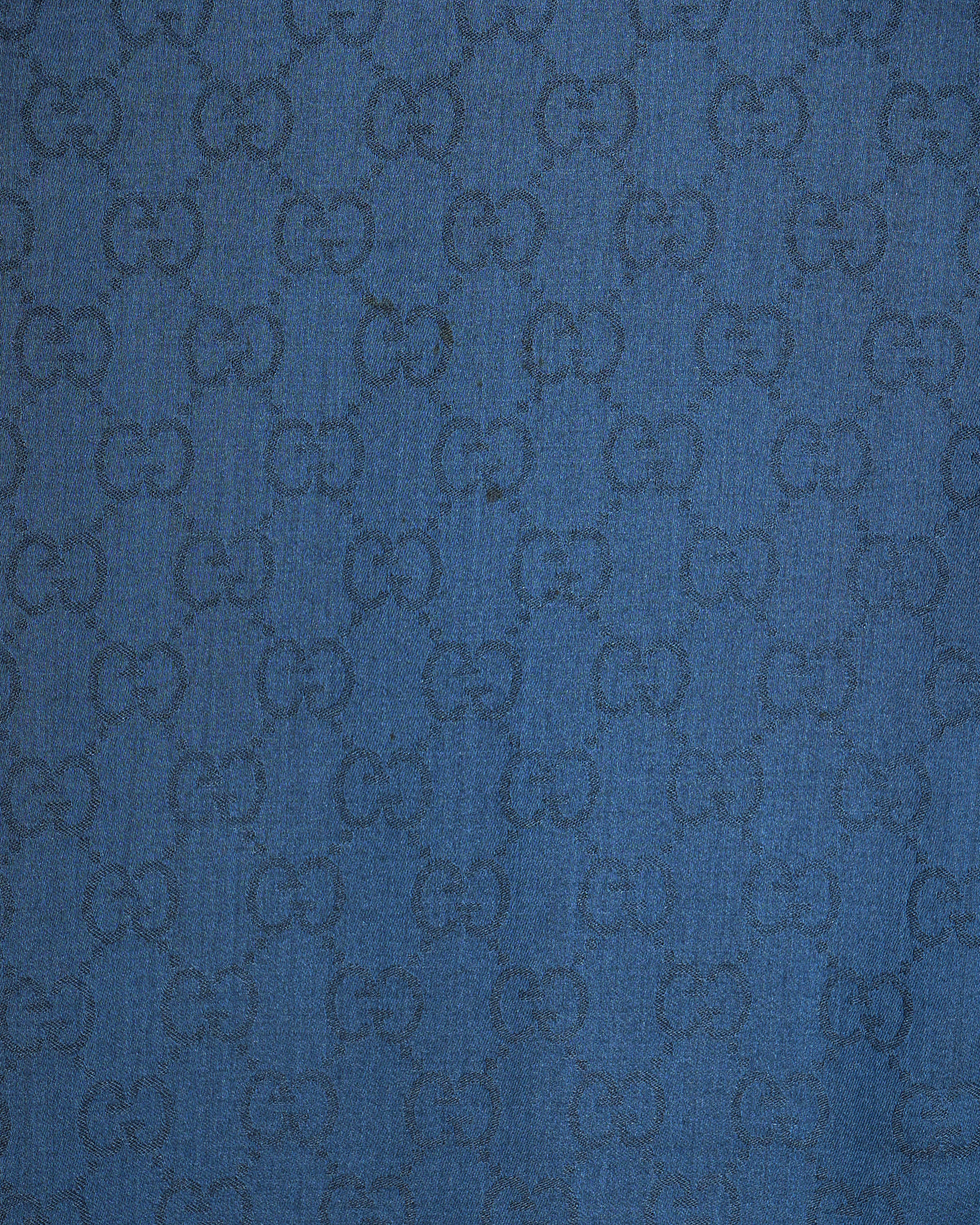 Gucci GG Monogram Wool Scarf in Teal Blue