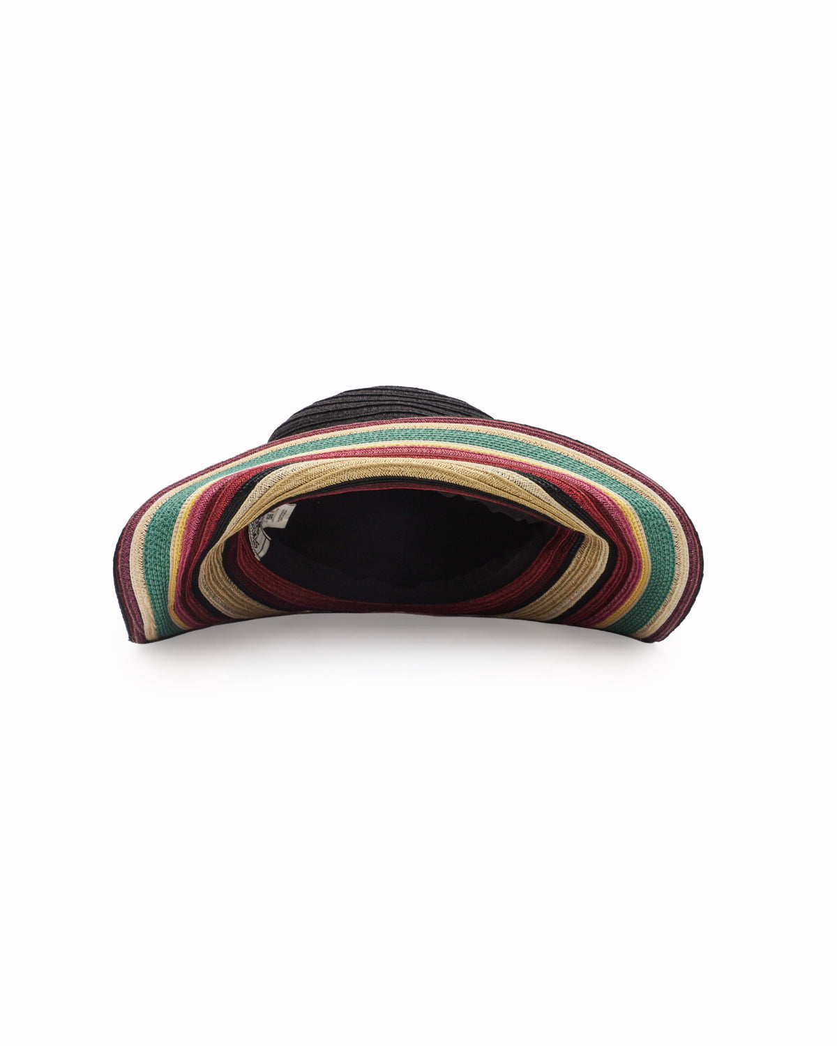 Hermès Pleated Multi-Textured Rainbow Brim Sun Hat