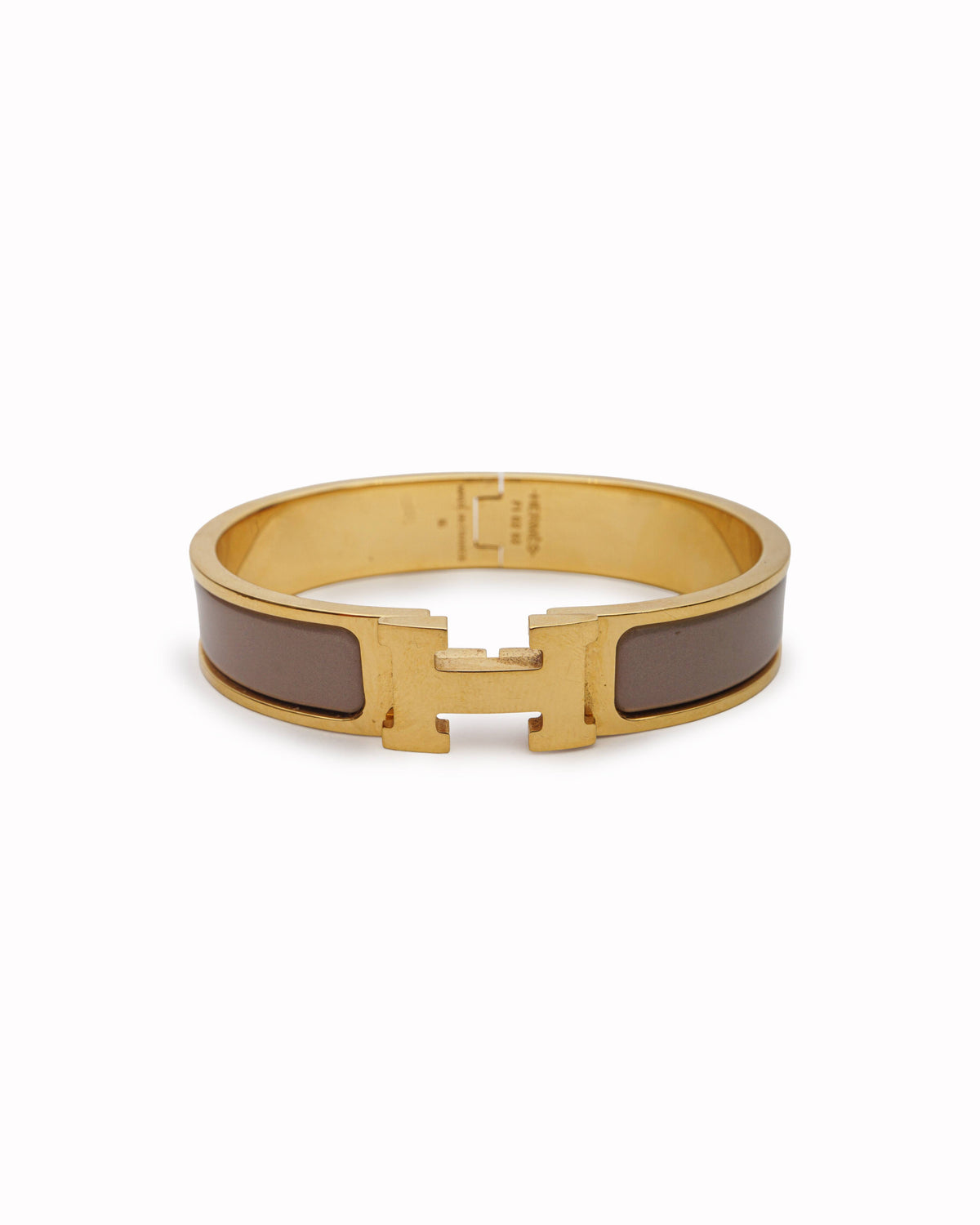 Hermès Gold-Plated Enamel Narrow Clic H Bracelet
