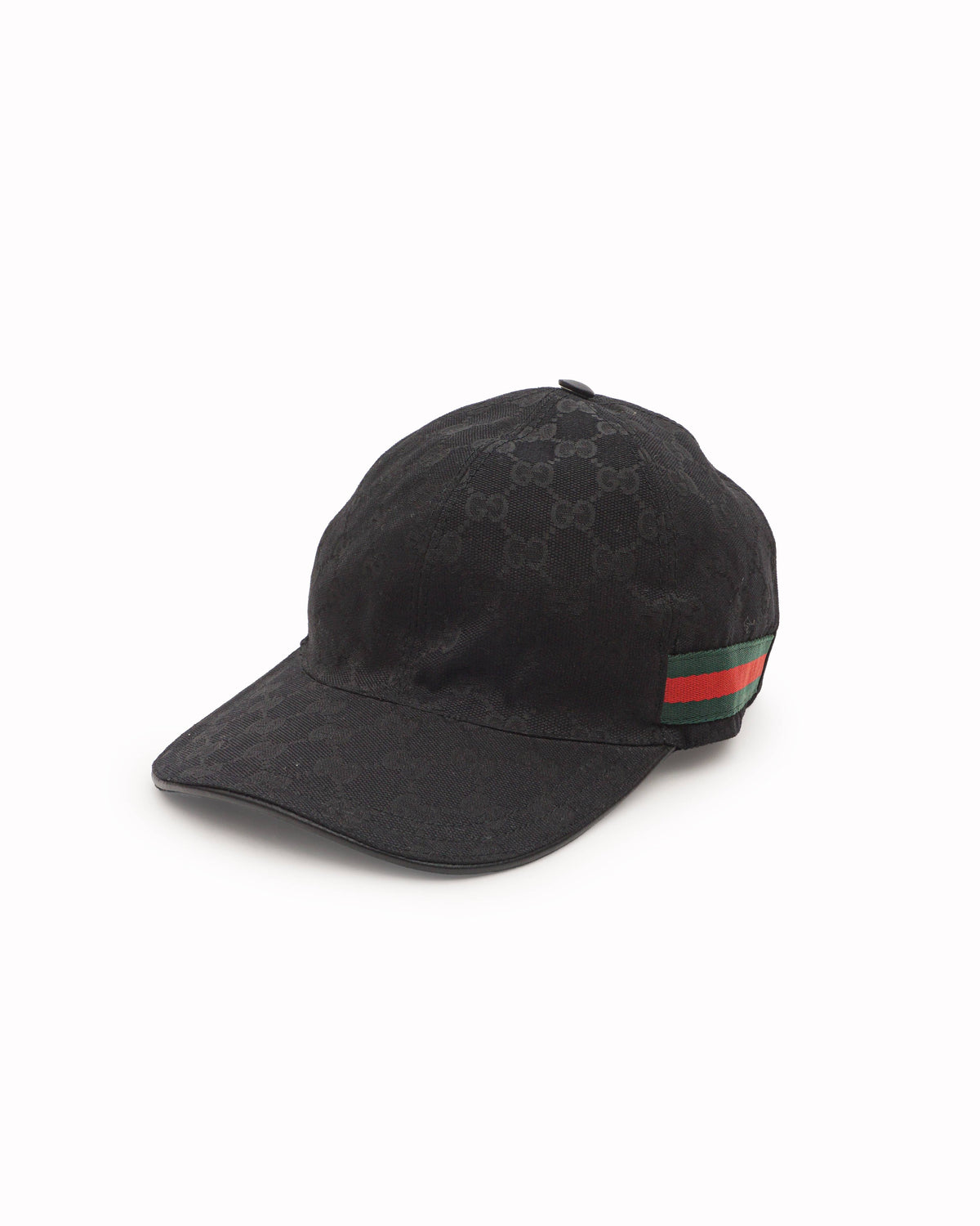 Gucci Black GG Canvas Web Baseball Cap