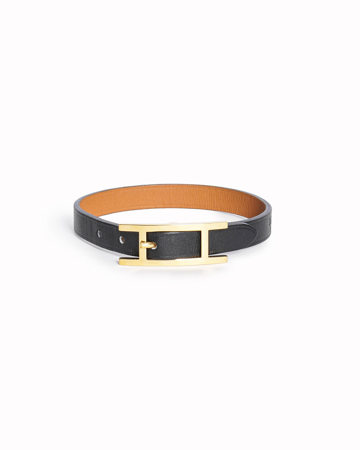Hermès Behapi Black Leather Bracelet