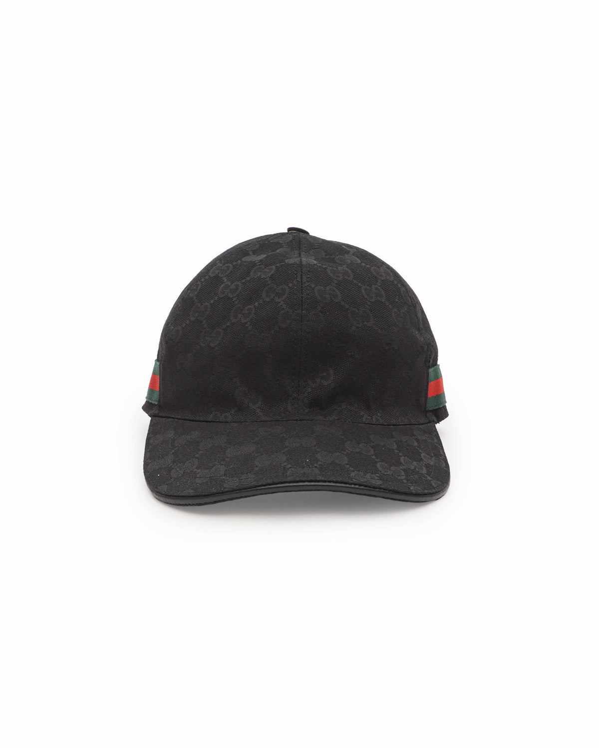 Gucci Black GG Canvas Web Baseball Cap